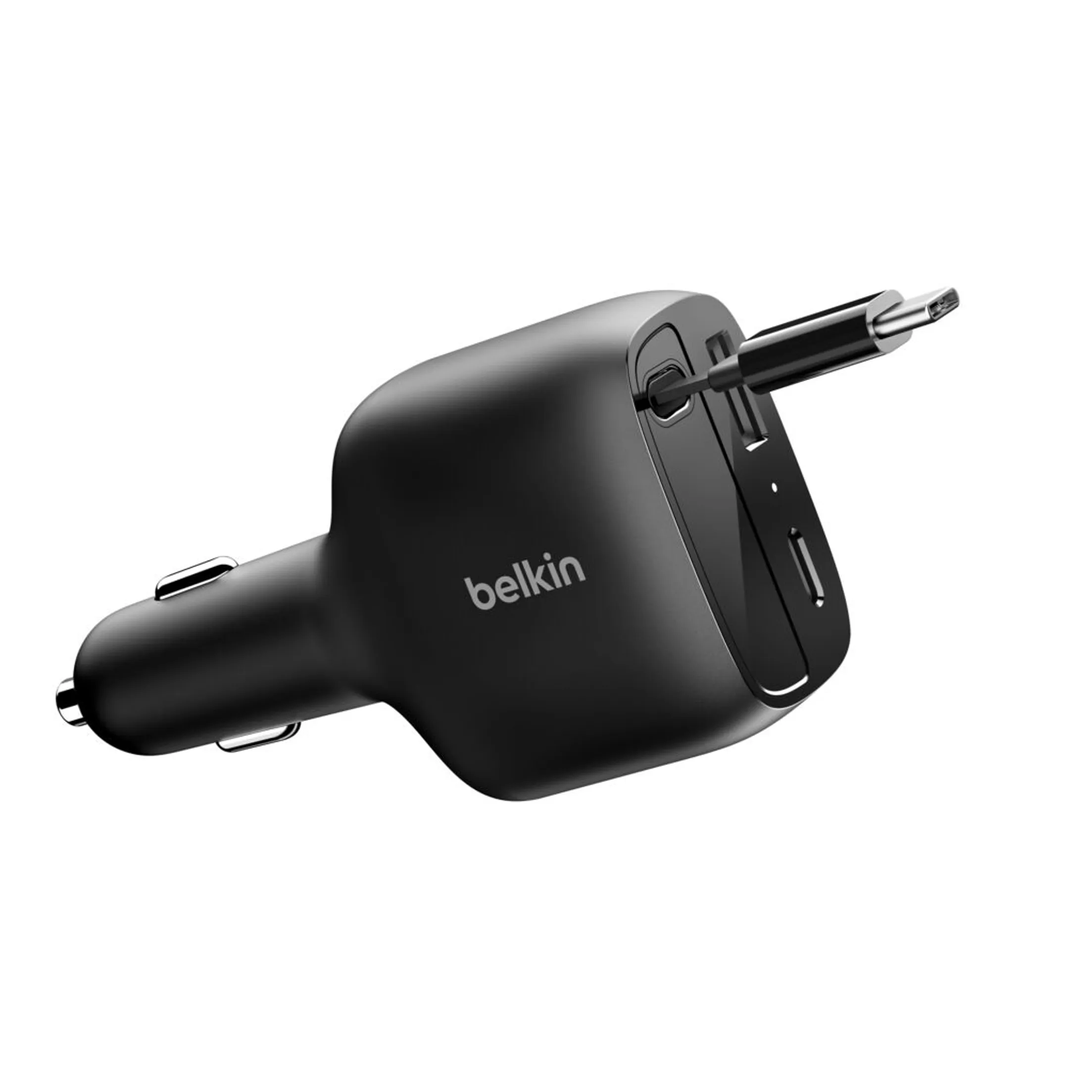 BoostCharge 75 W Chargeur de voiture câble rétractable