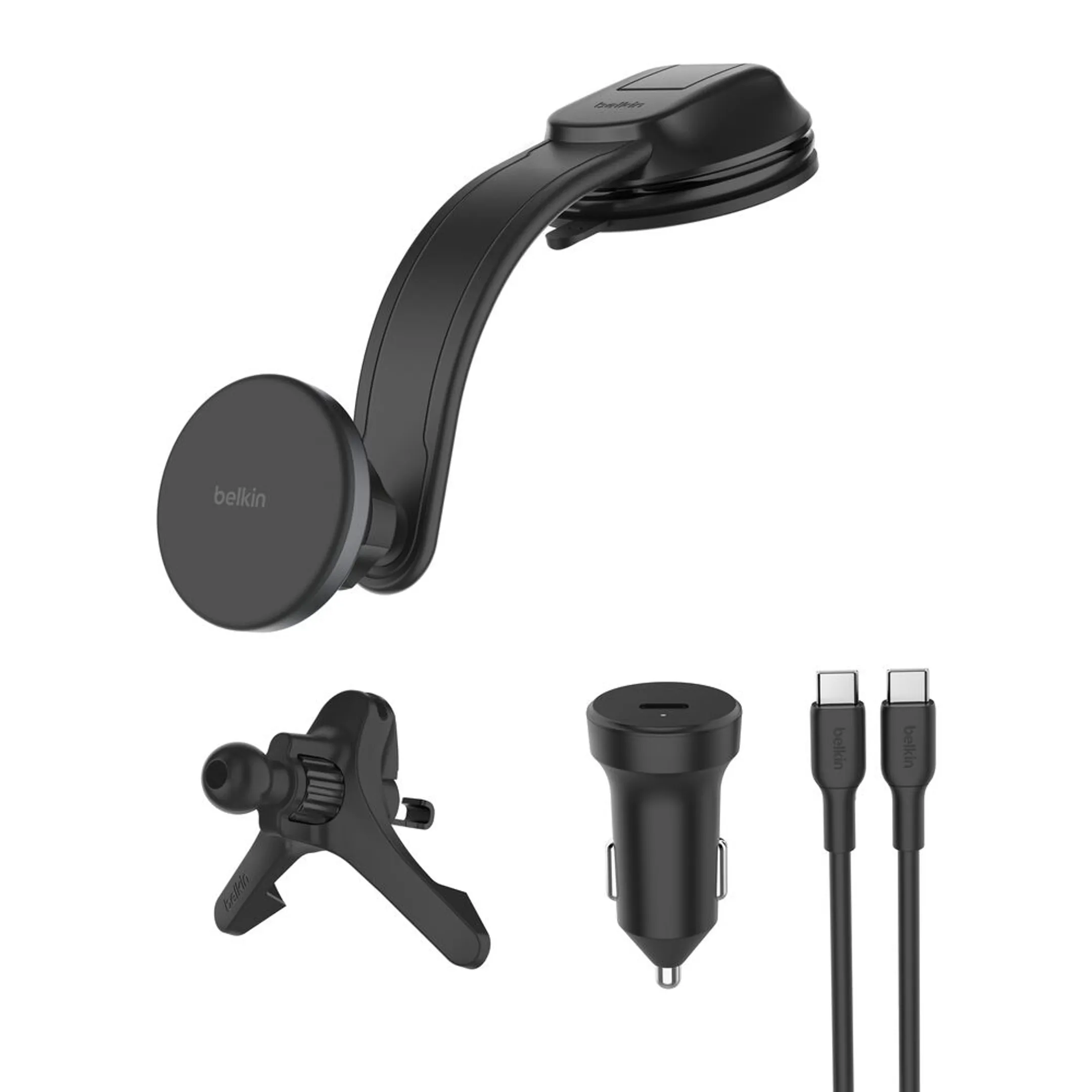 Support magnétique de recharge sans fil pour aération et tableau de bord