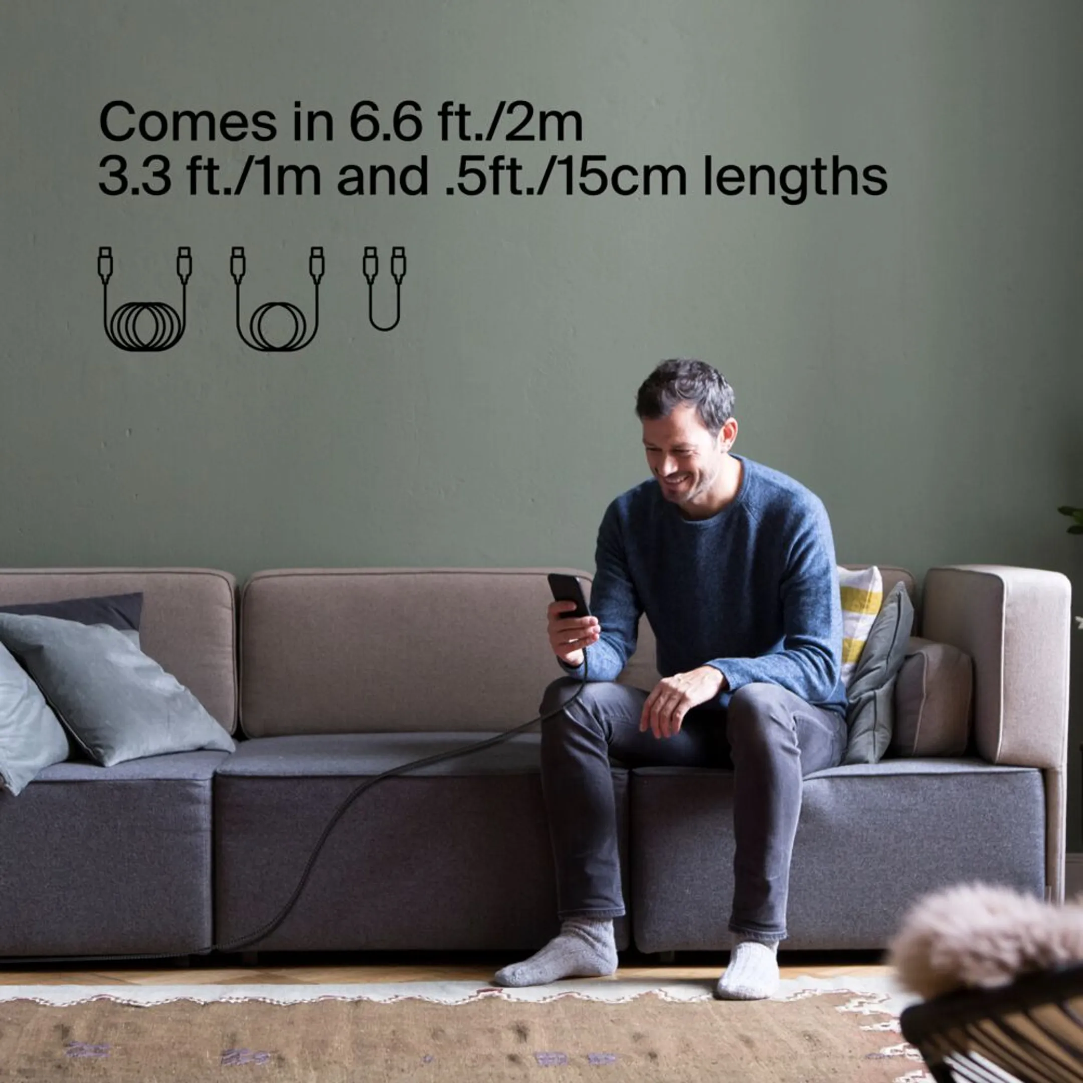 Câble tressé USB-C vers USB-C - 2 M