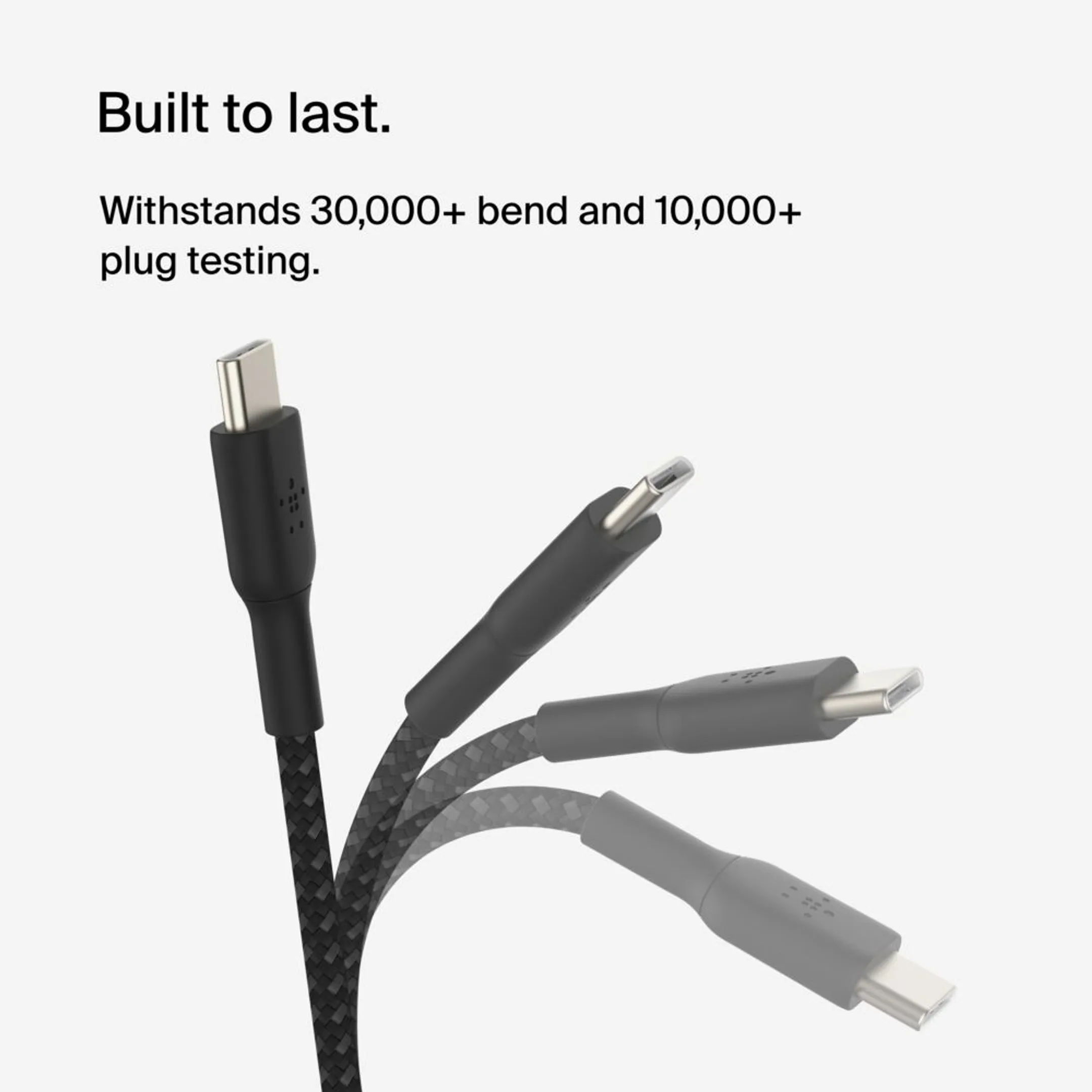 Gevlochten USB-C - USB-C kabel - 2 M