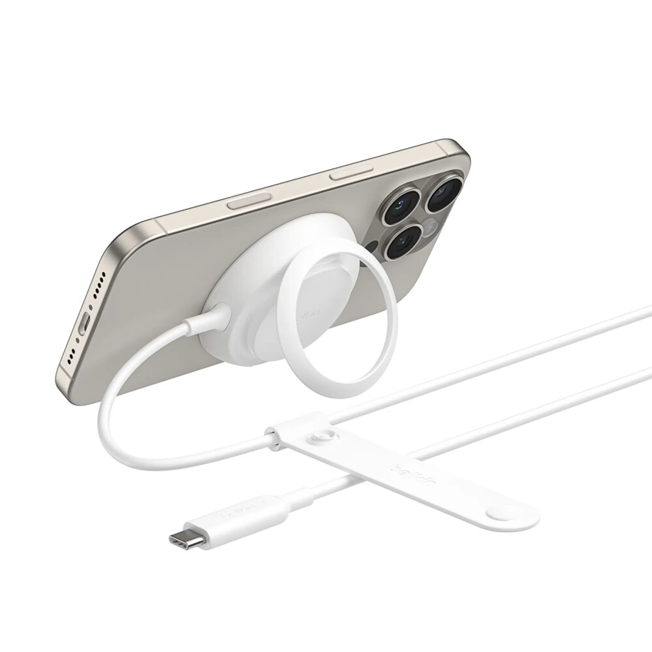 Magnetic Charger with Qi2 - 25 W - Blanc