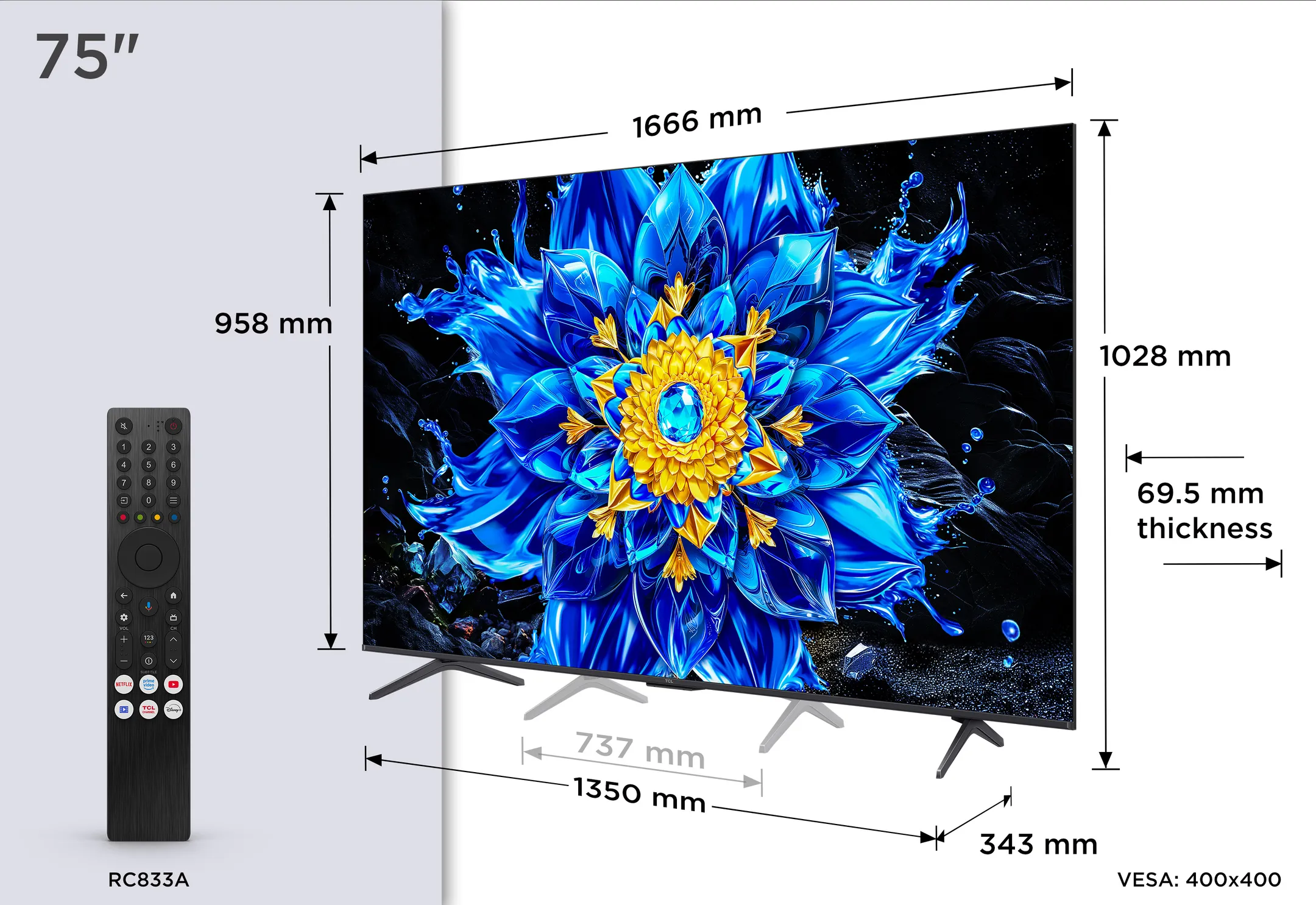 QD-Mini LED 4K TV 75P89L (2026) - 75 inch