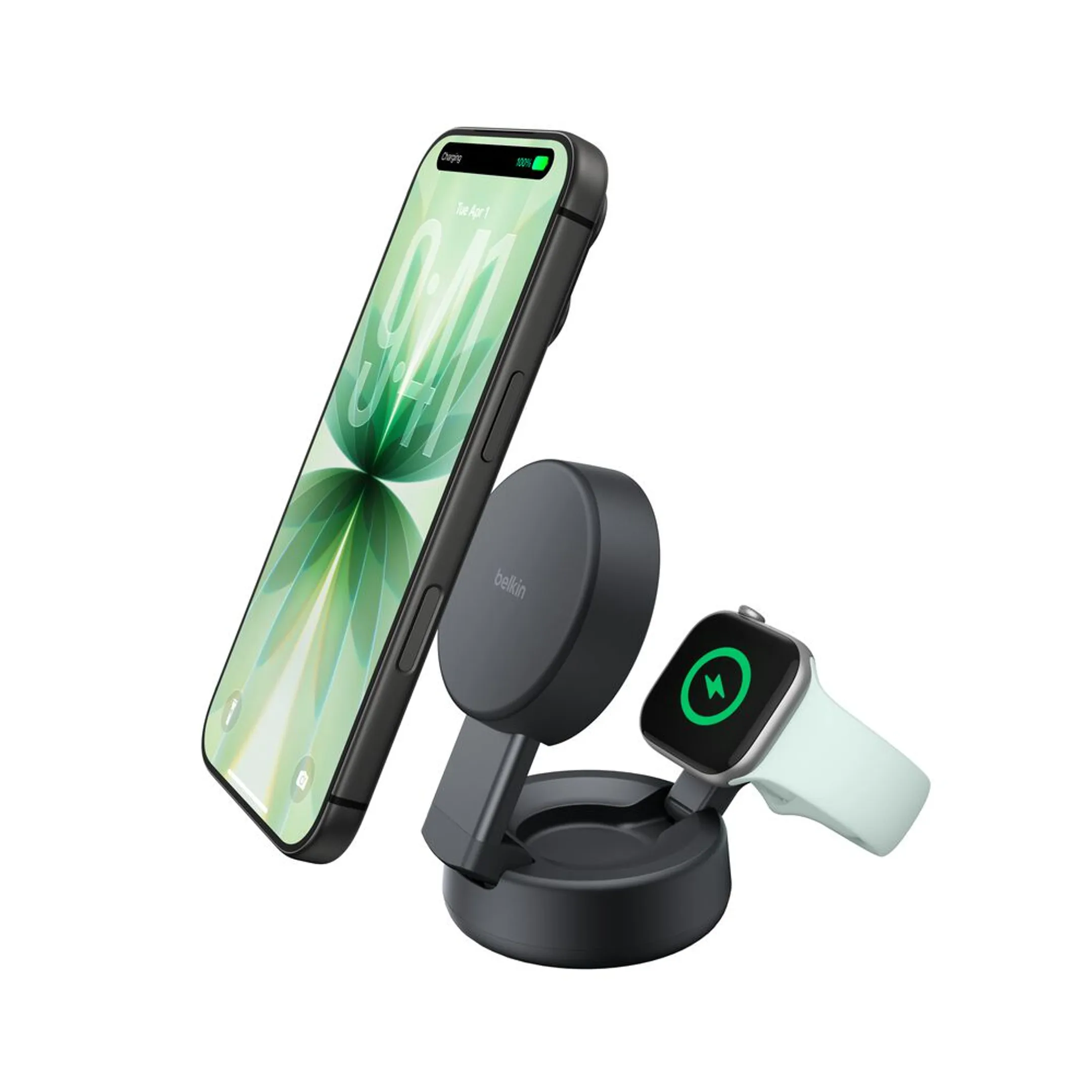 2-in-1 magnetische en opvouwbare oplader met Qi2 25 W