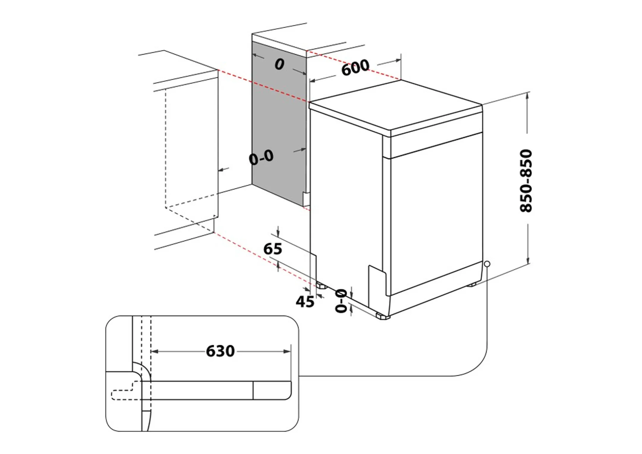 Vaatwasser W8F HS61BS