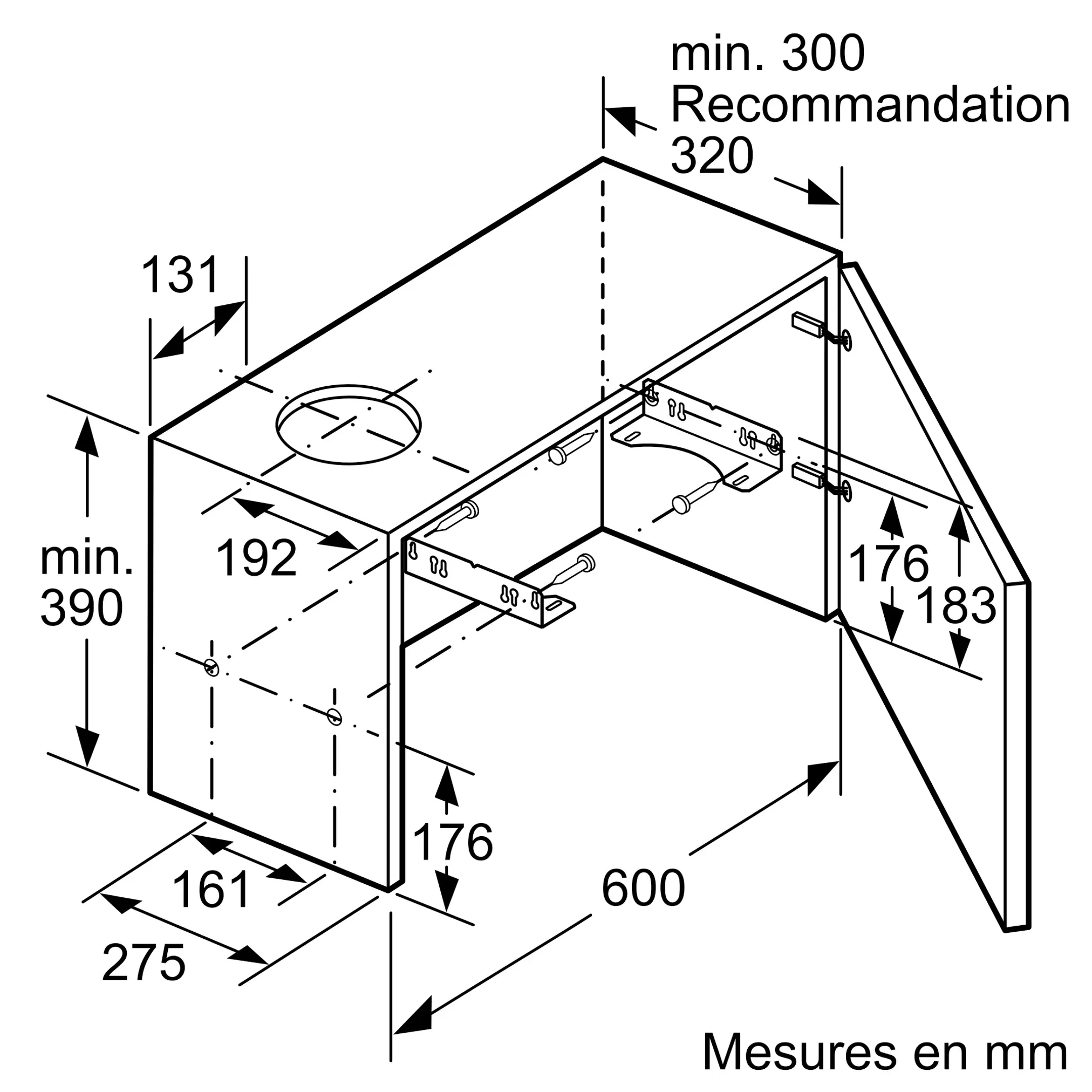 Telescopische dampkap DFL064W54