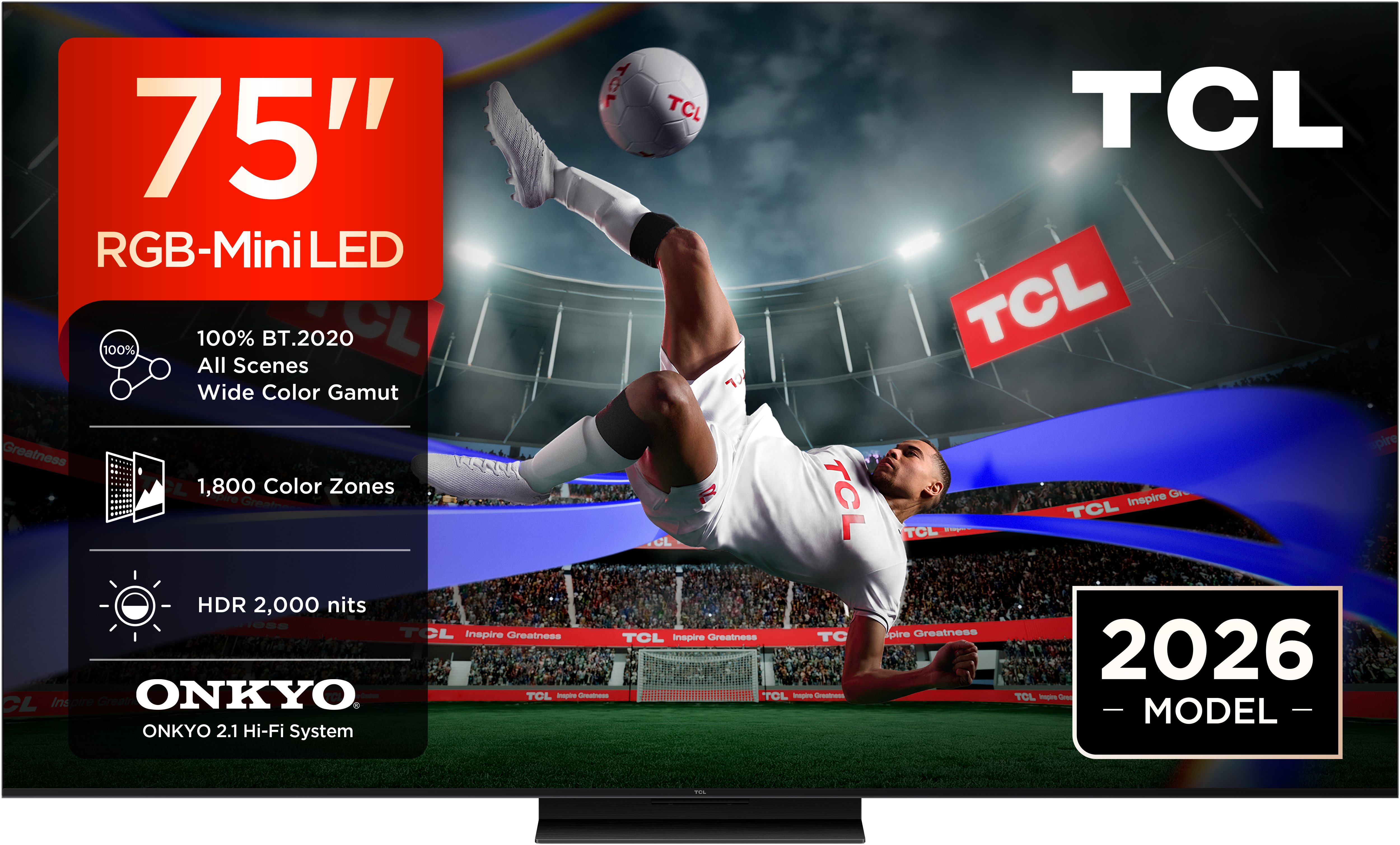 TCL RGB - MiniLED 75RM7L 4K TV (2026) - 75 inch