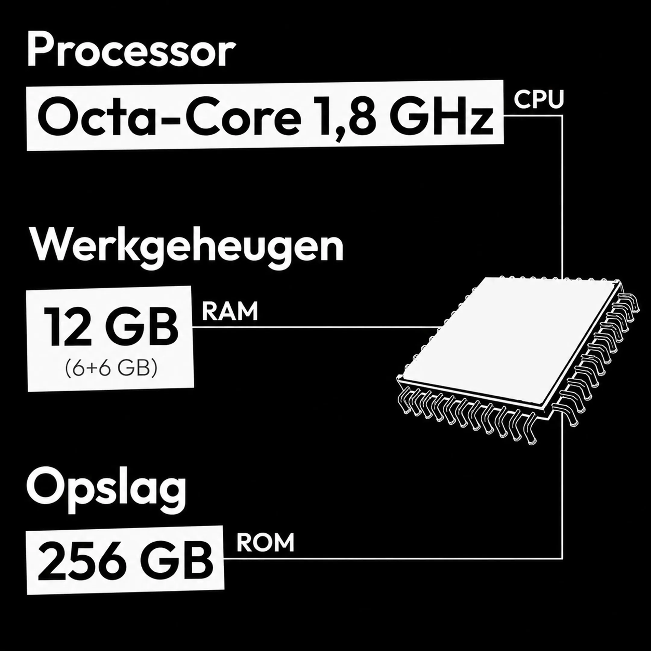 Vision X3 Max 256 GB - Zwart