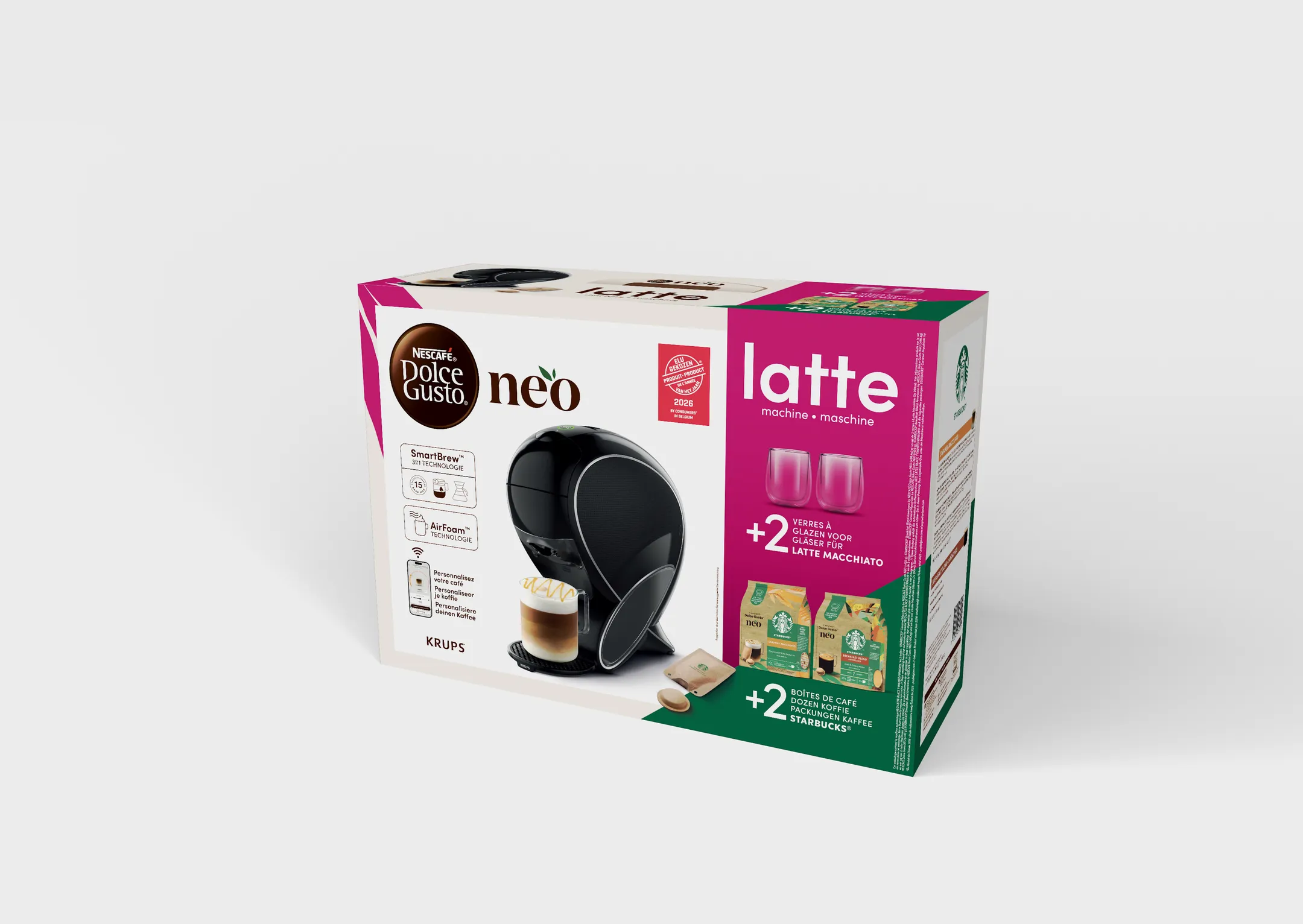 Koffiemachine NESCAFÉ Dolce Gusto NEO LATTE Starbucks Bundel YY5892FD