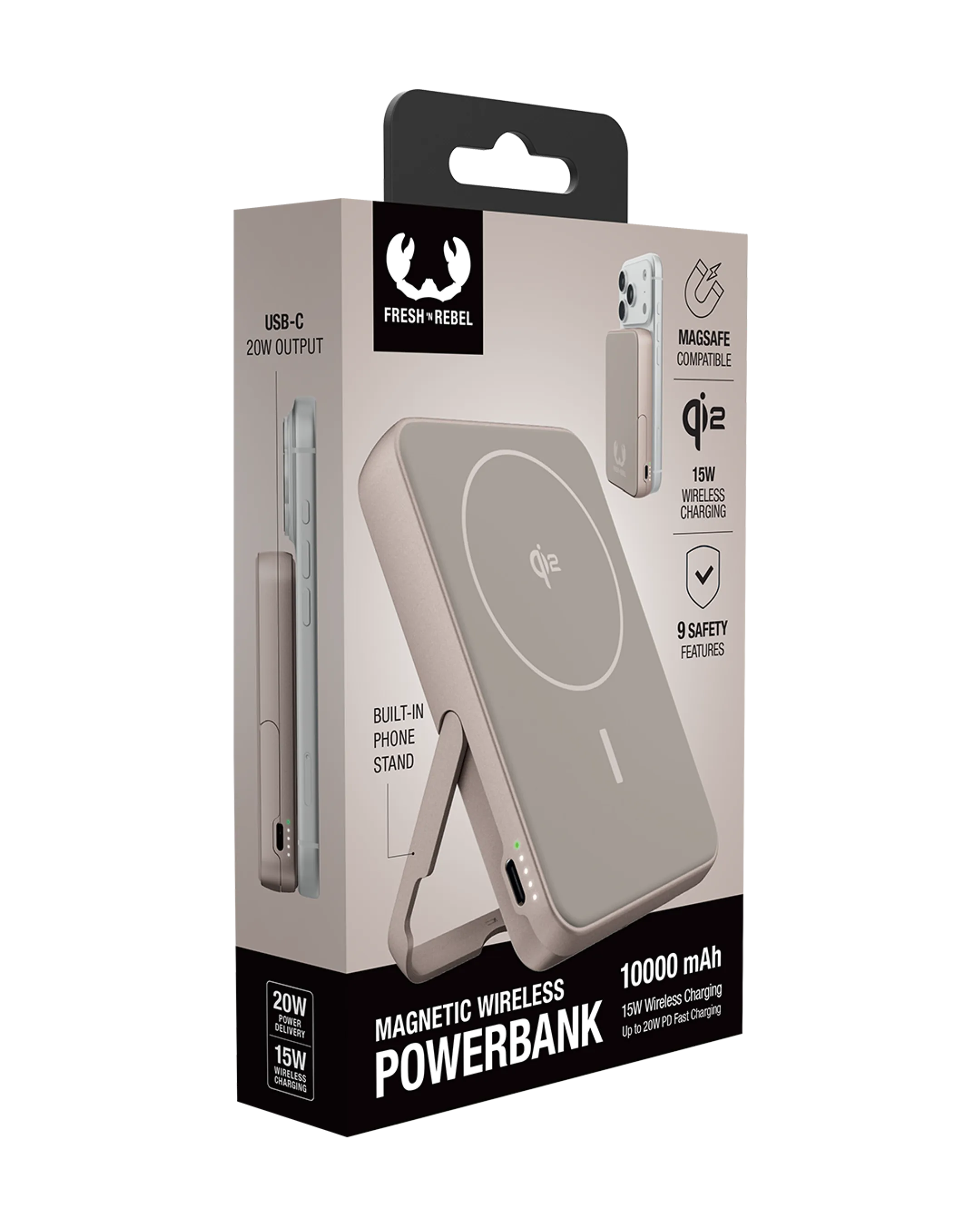 Powerbank 10.000 mAh - 20 W USB-C / 15 W Draadloos