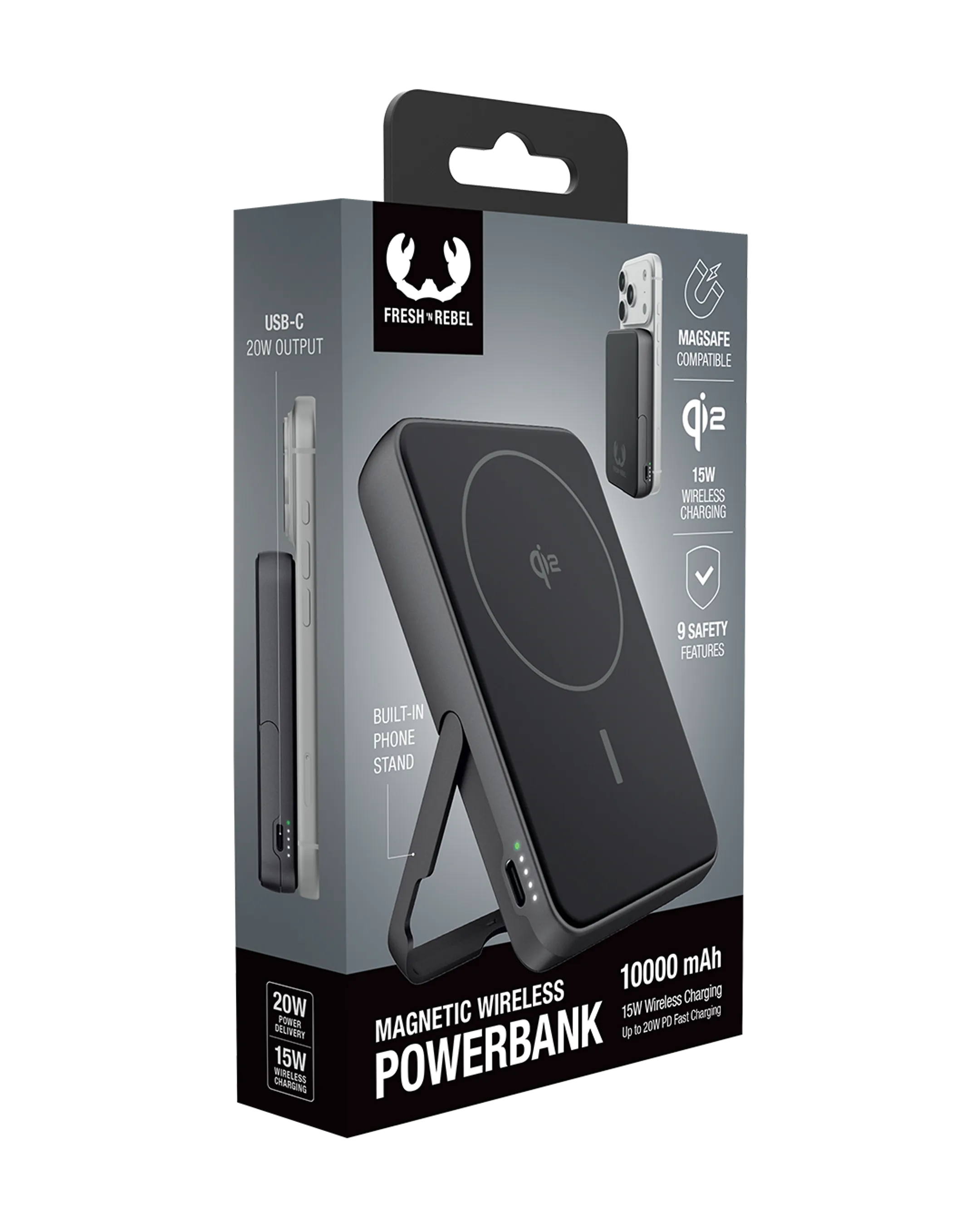 Powerbank 10.000 mAh - 20 W USB-C / 15 W Draadloos