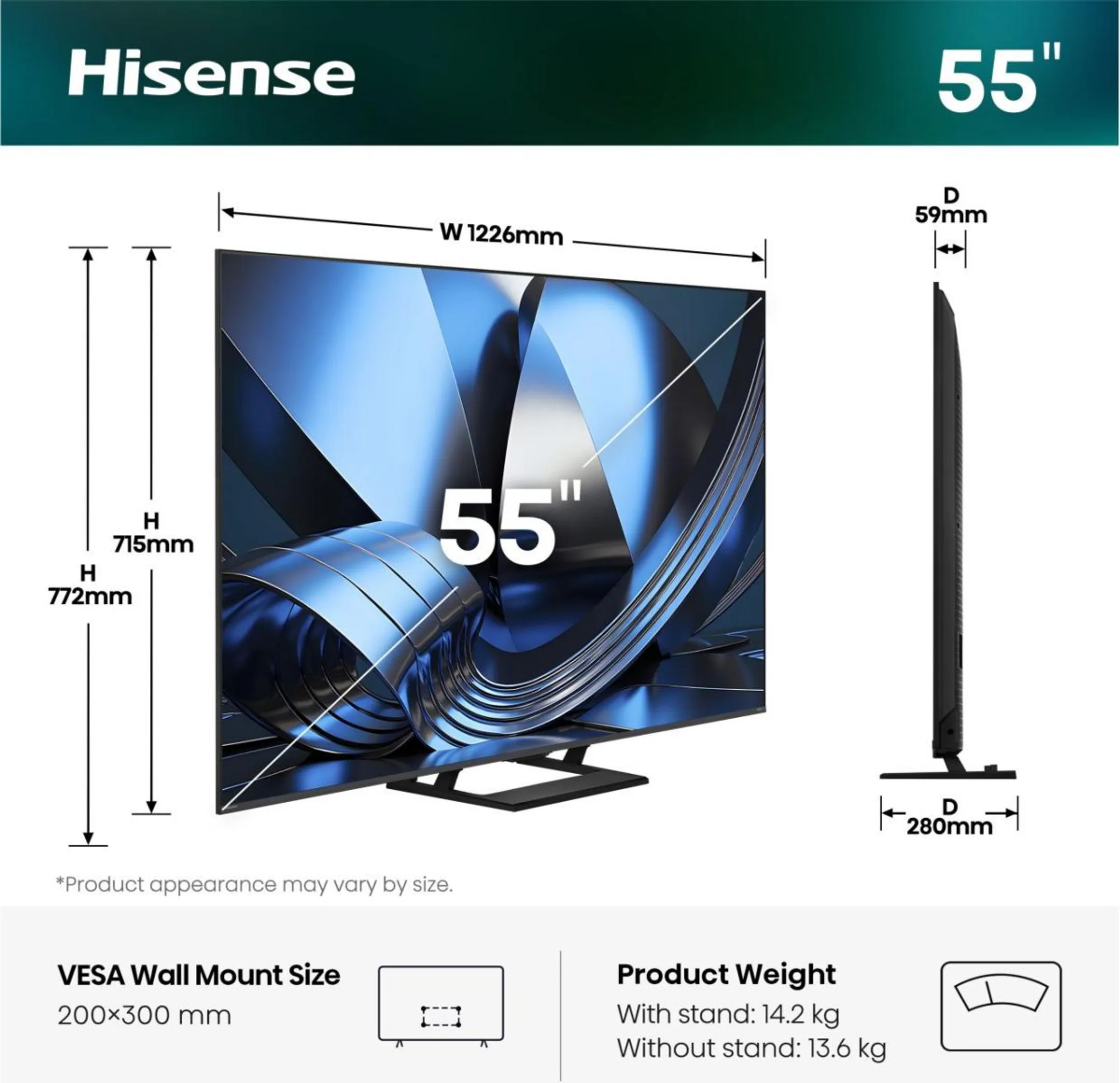 ULED MiniLED 4K TV 55U79SE (2026) - 55 pouces