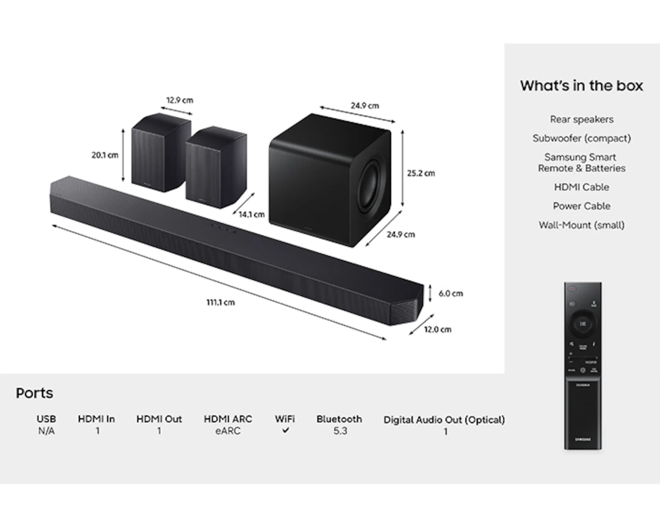Barre de son Cinematic Q-series HW-Q930H/XN - Noir 
