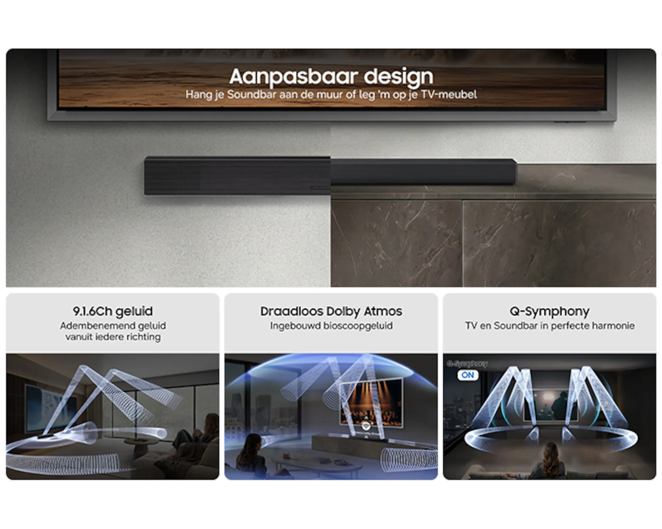 Soundbar Cinematic Q-serie HW-QS90H/XN - Noir