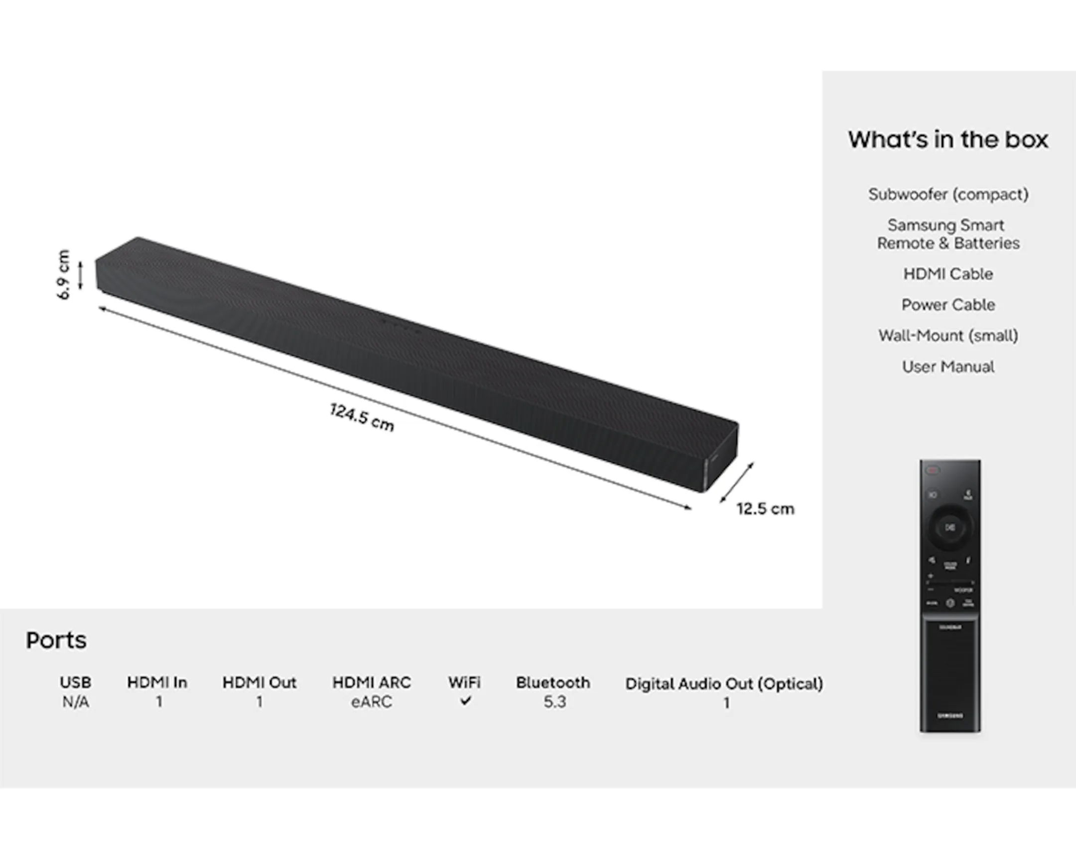 Soundbar Cinematic Q-serie HW-QS90H/XN - Noir