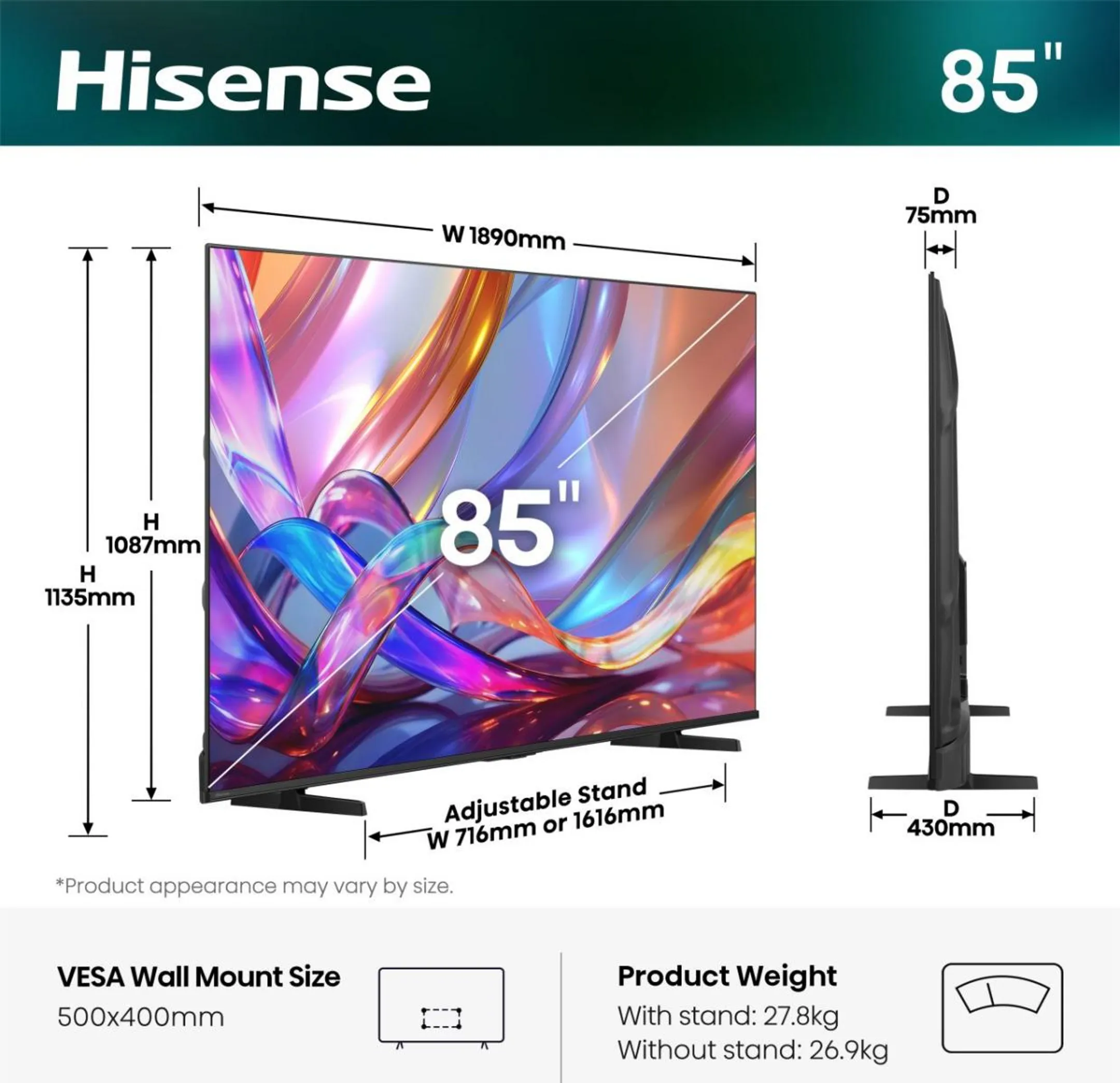 Hi-QLED 4K TV 85E79S (2026) - 85 inch