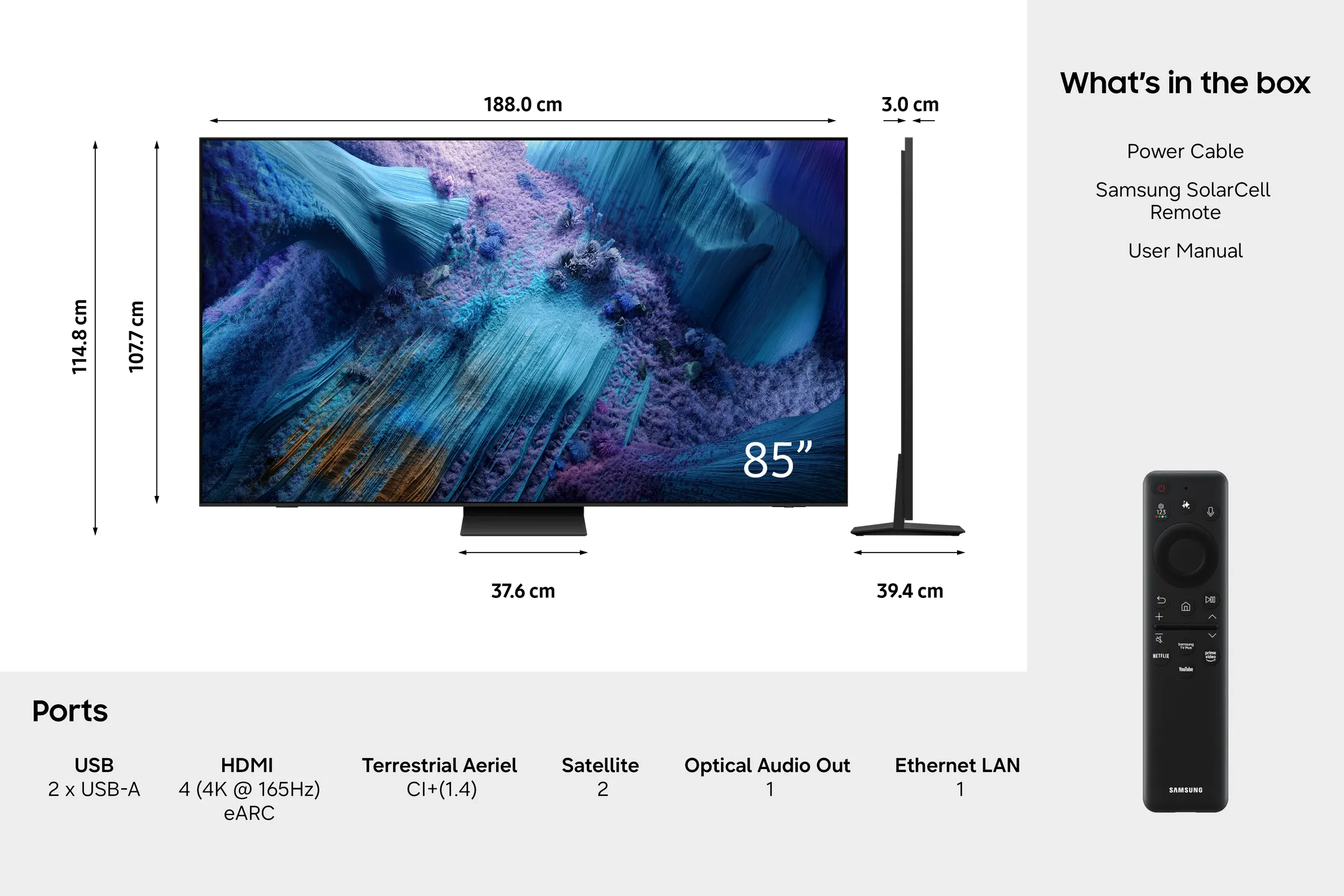 Micro RGB 4K TV MRE85R95HATXXN (2026) - 85 inch