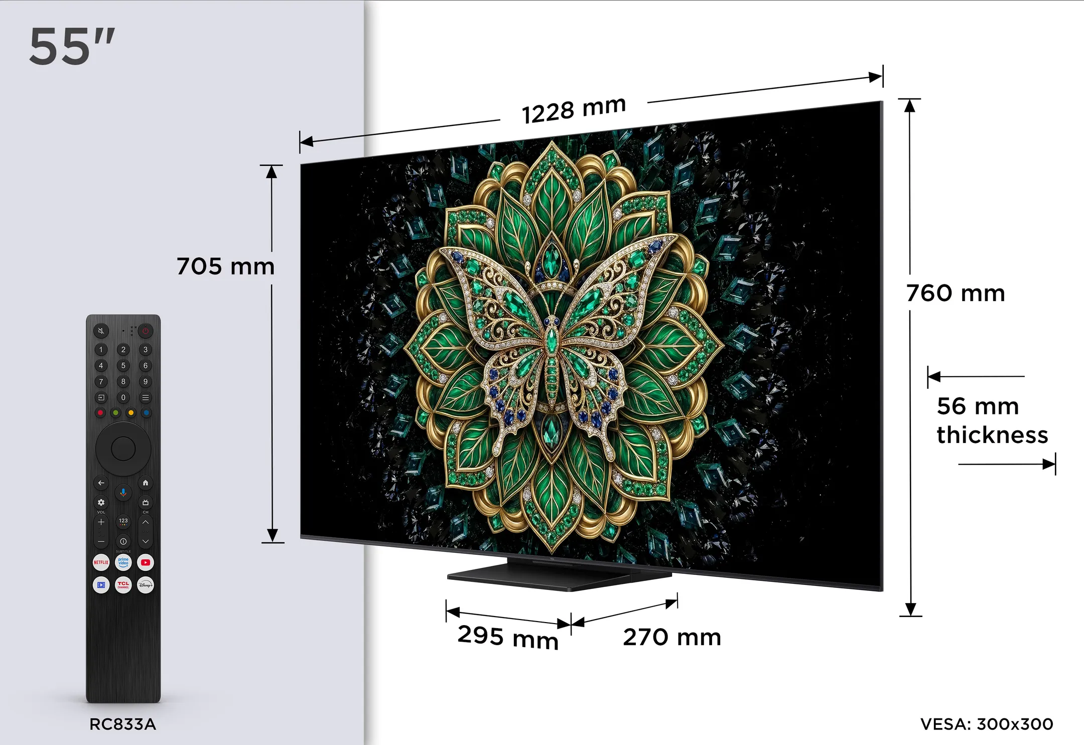 Bundel - QD Mini-LED 55C69K PRO 4K TV (2026) - 55 inch + S45 Series 2.0 Dolby Atmos all-in-one soundbar S45H