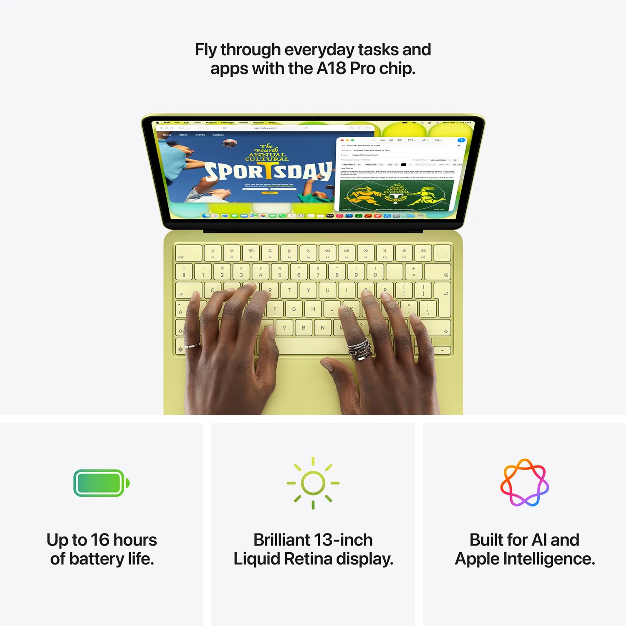 MacBook Neo 13" A18 Pro 256Go Indigo - QWERTY