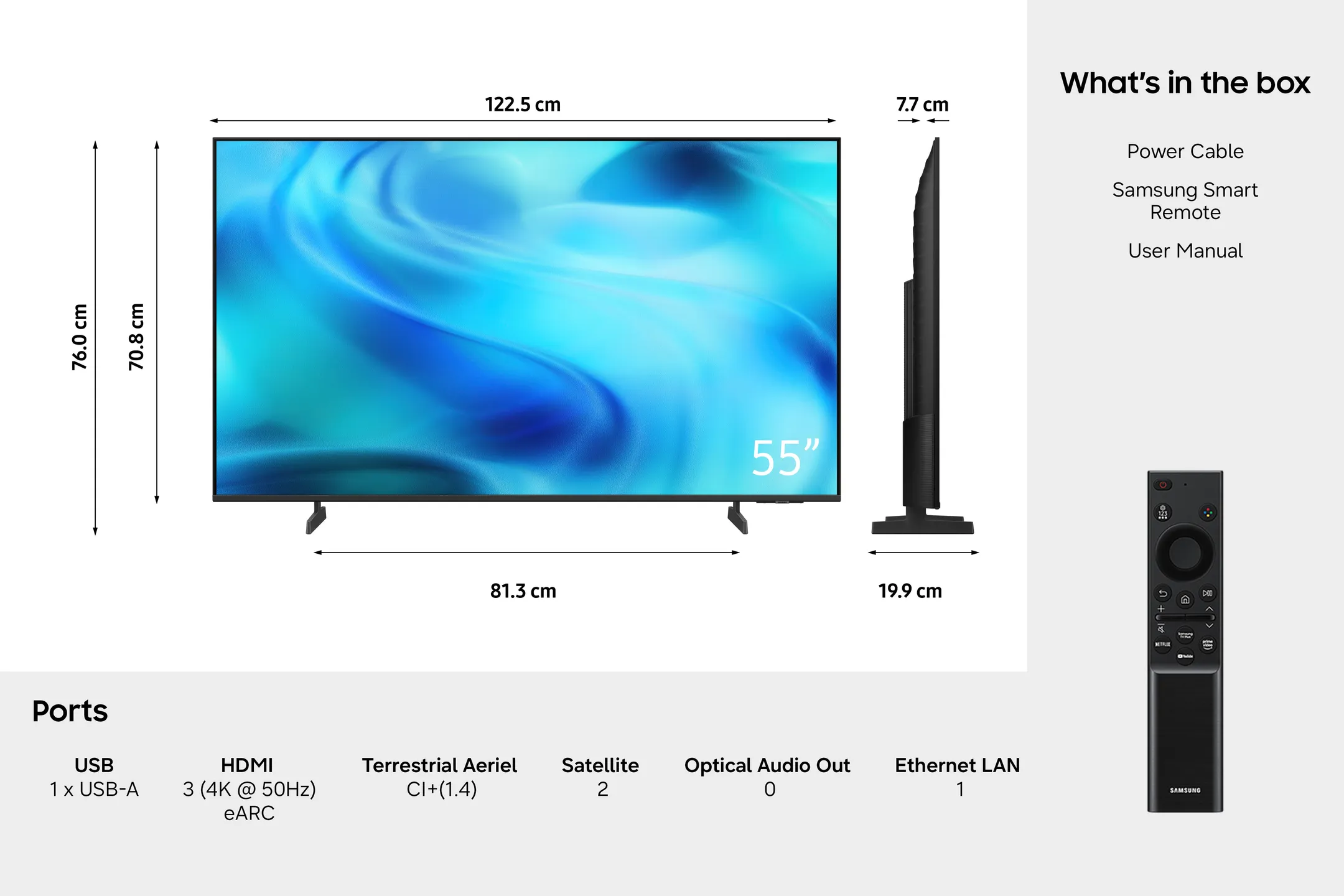 LED TV 4K UE55U8090HUXXN (2026) - 55 inch