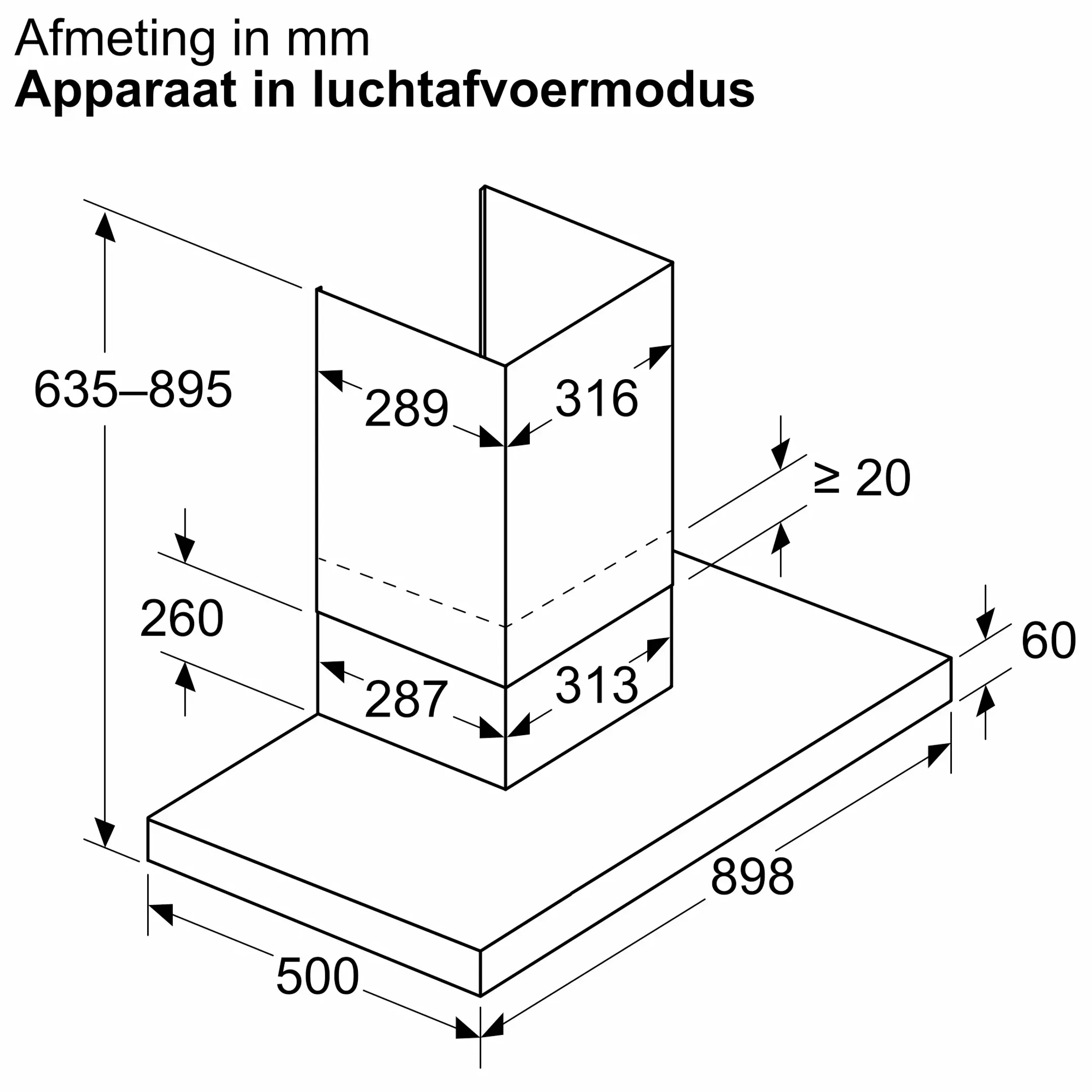 Schouwdampkap DWB95CC30