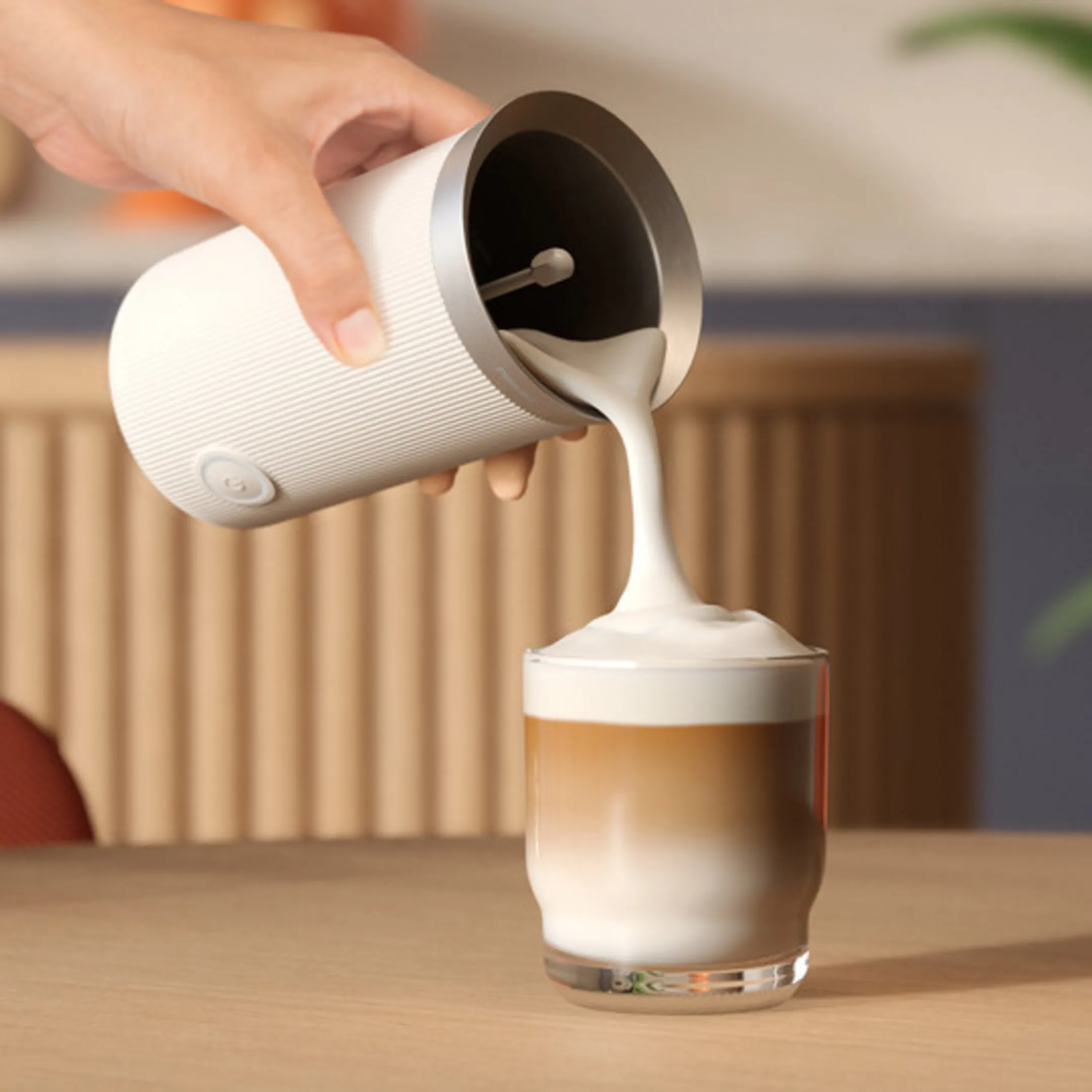 Machine à Expresso Baristina BAR308/00 Blanc + Mousseur à lait