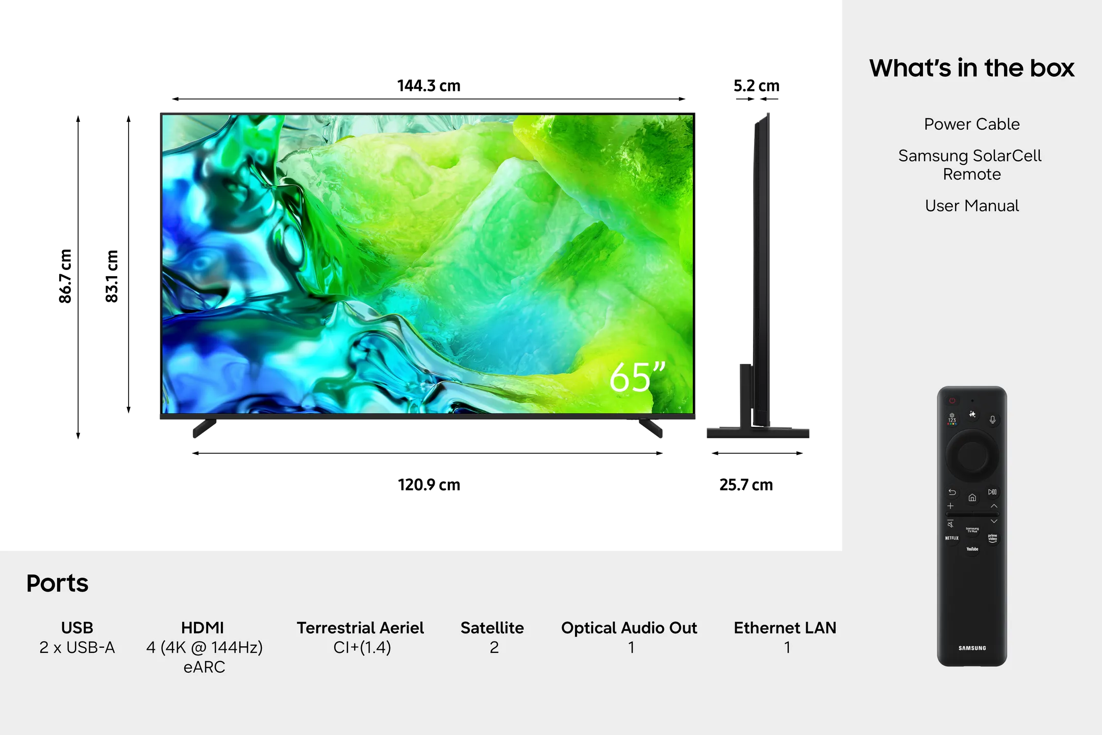 Neo QLED 4K TV QE65QN83HAUXXN (2026) - 65 inch