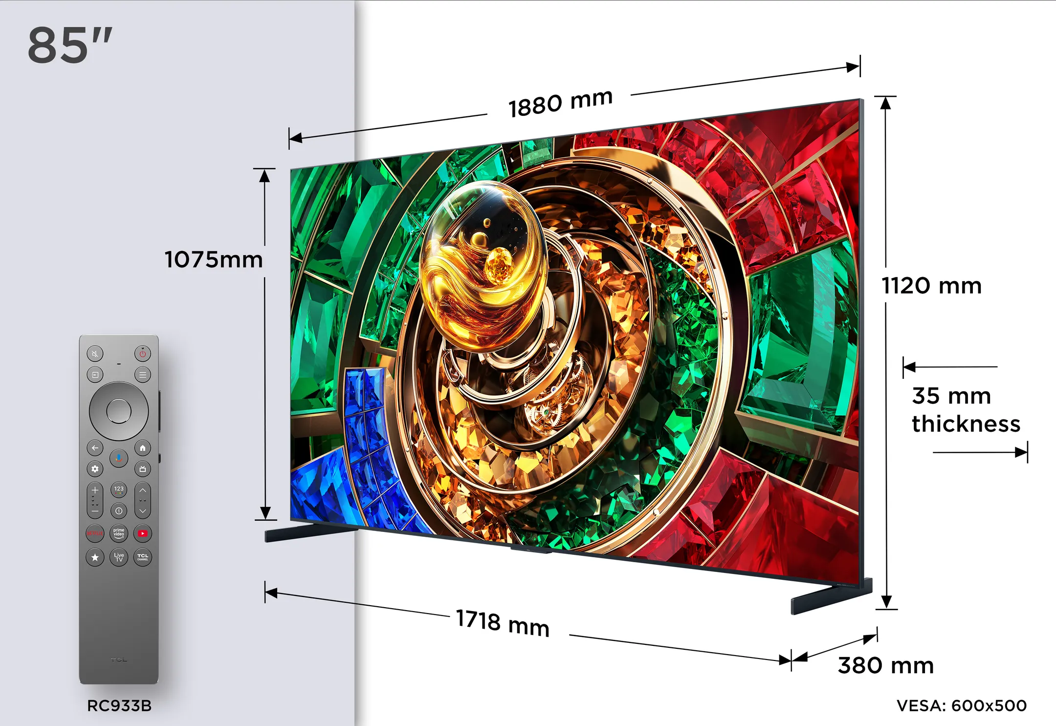 RGB-Mini LED 4K TV 85RM9L (2026) - 85 pouces