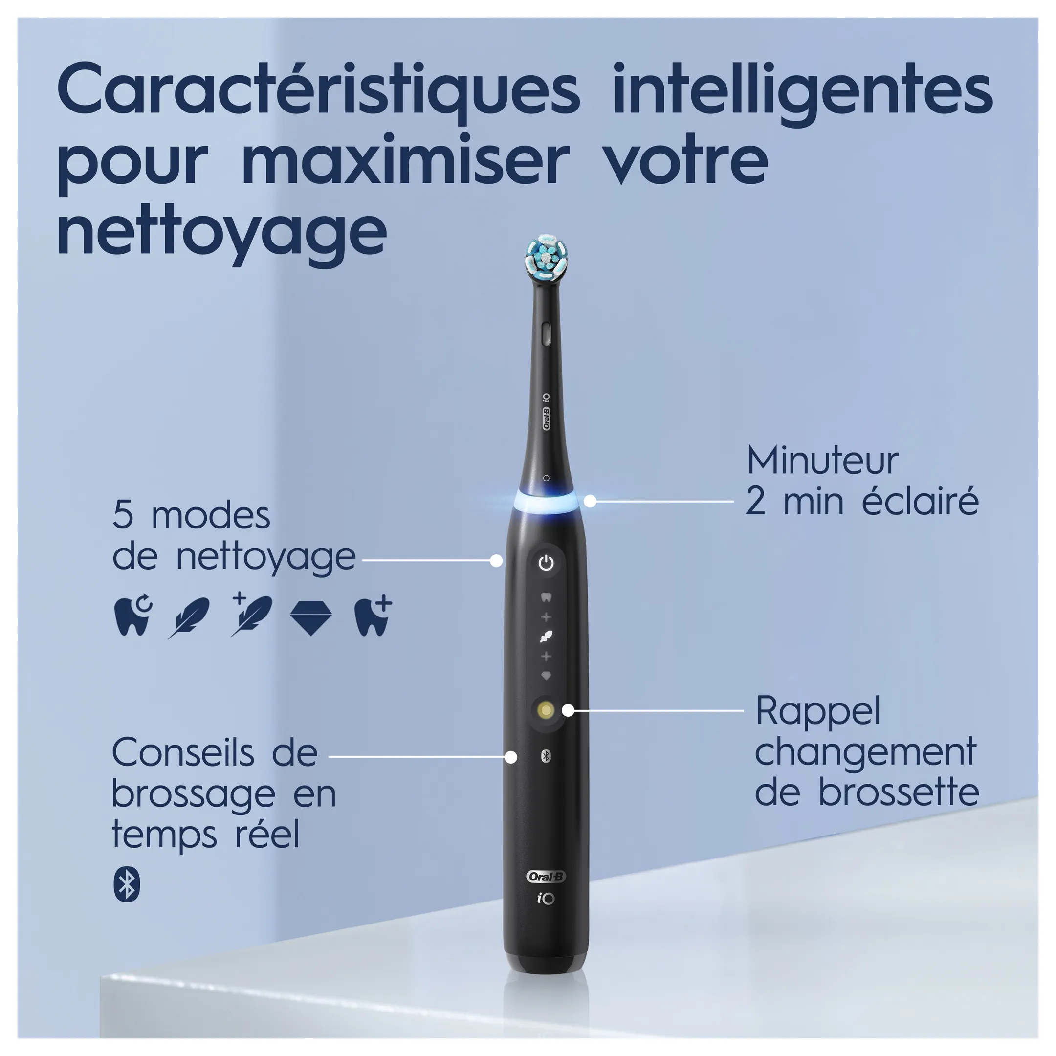 Brosse à dents électrique iO5 Noir