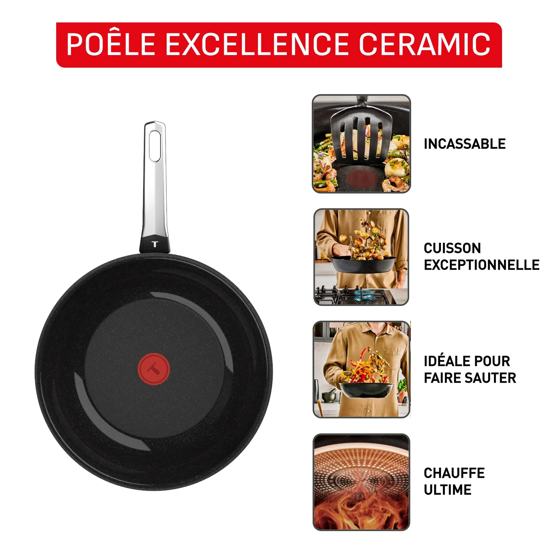 Poêle wok Excellence G2071902 - Ø28cm