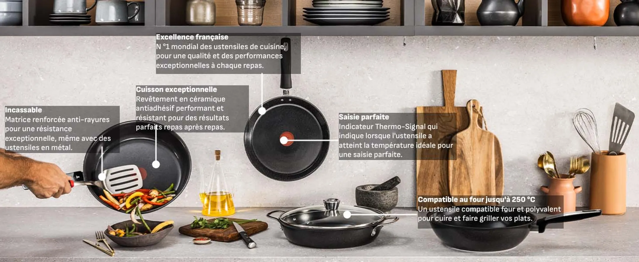 Poêle wok Excellence G2071902 - Ø28cm