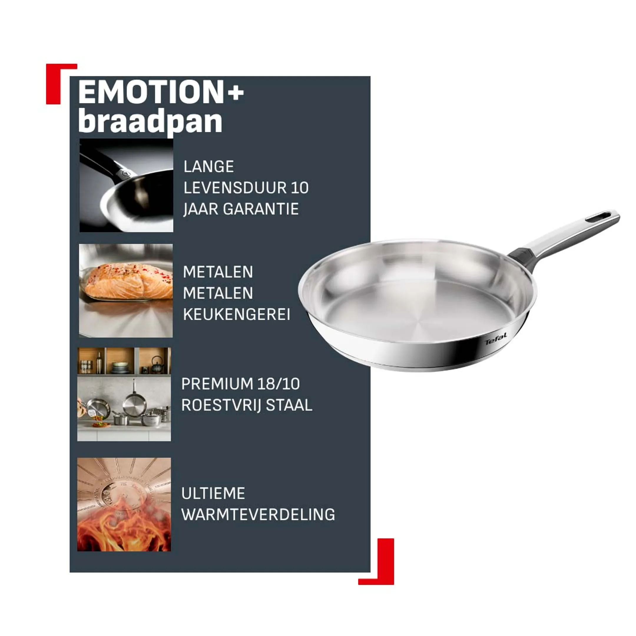 Braadpan Emotion+ E3350645 - Ø28cm
