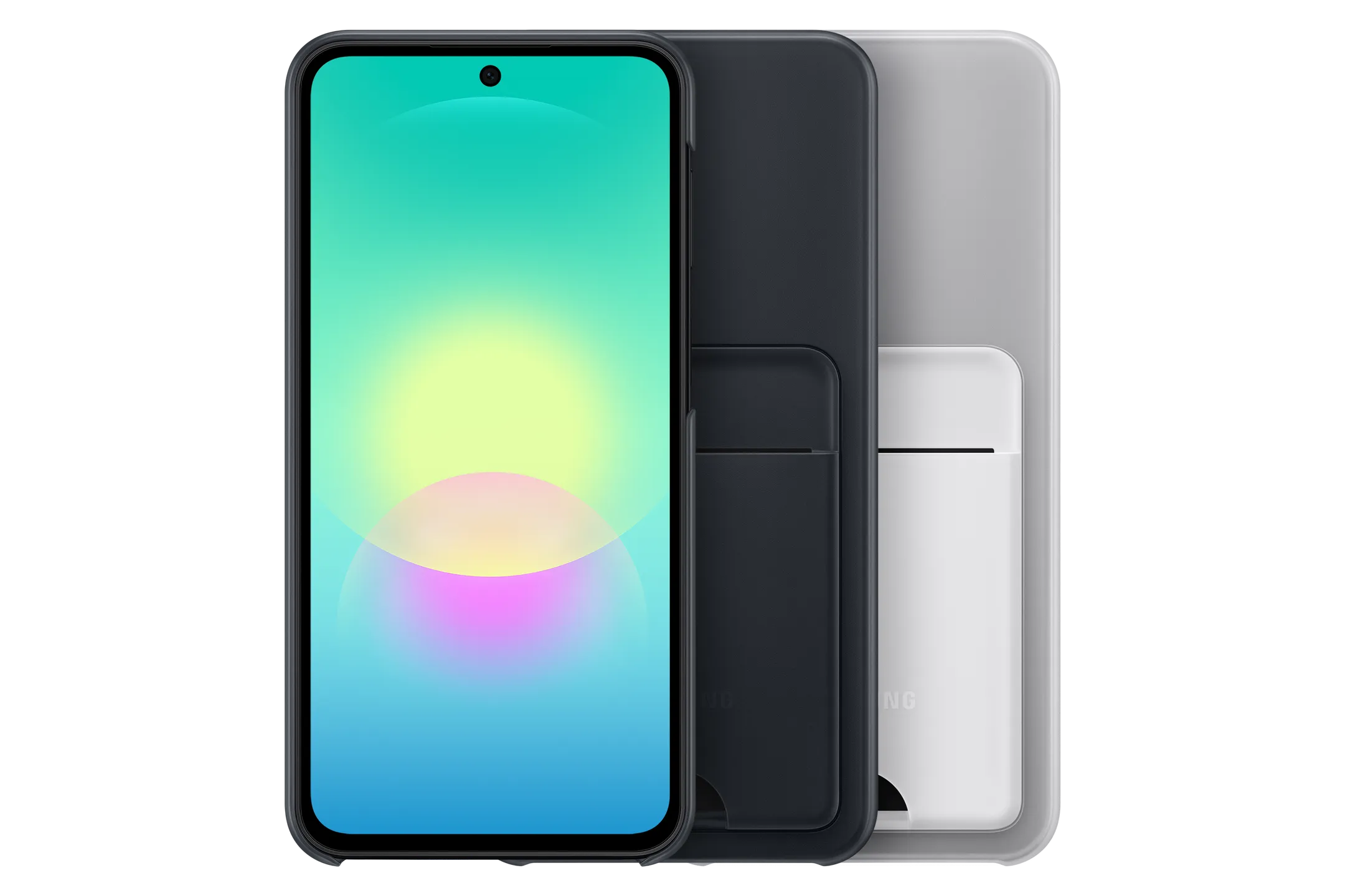 Backcover met kaarthouder voor Galaxy A27 - Zwart