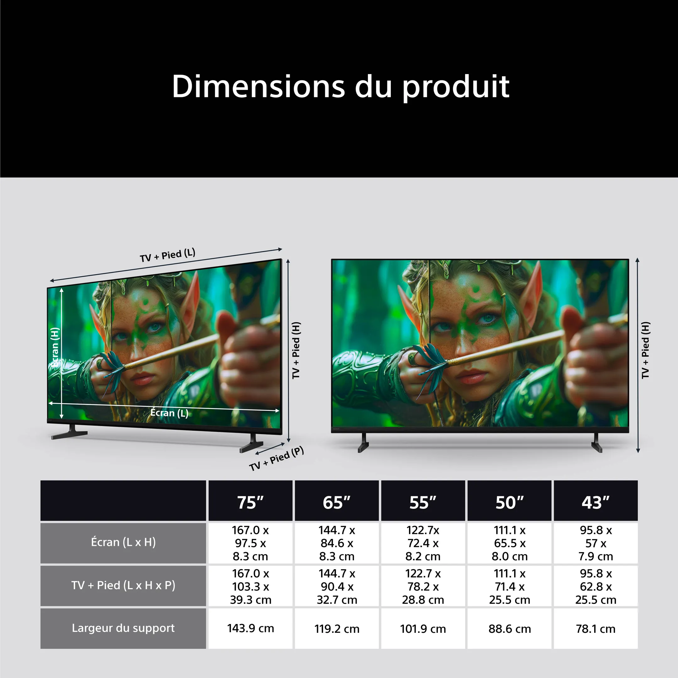 Direct LED 4K TV BRAVIA 2 || K50S25VM2PB (2026) - 50 pouces