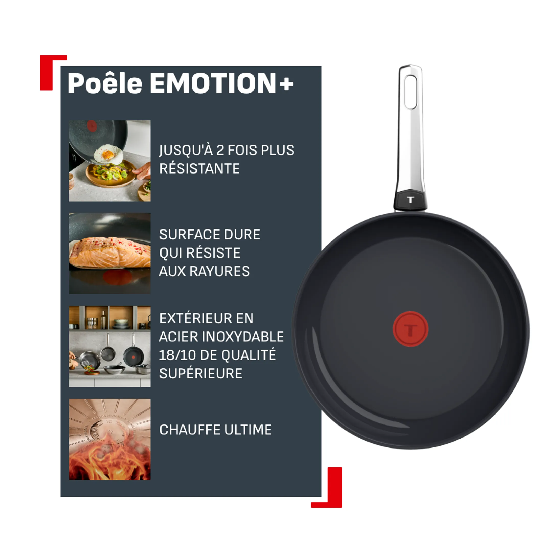 Poêle à frire Emotion+ E3310404 - Ø24cm