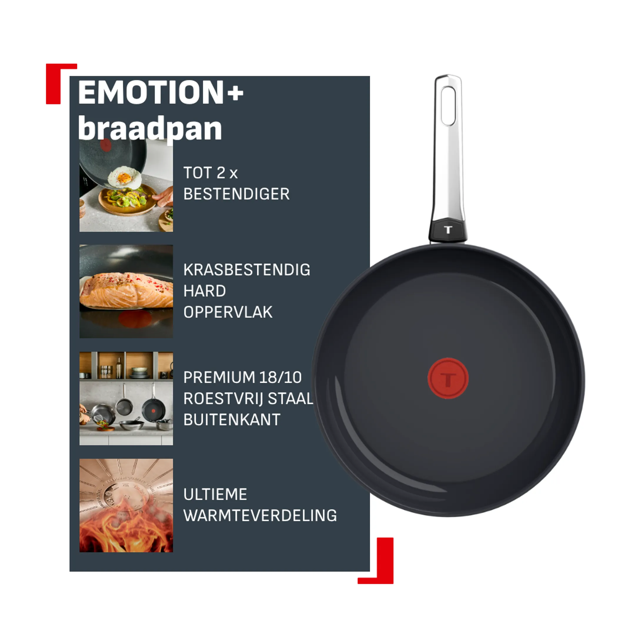 Braadpan Emotion+ E3310404 - Ø24cm