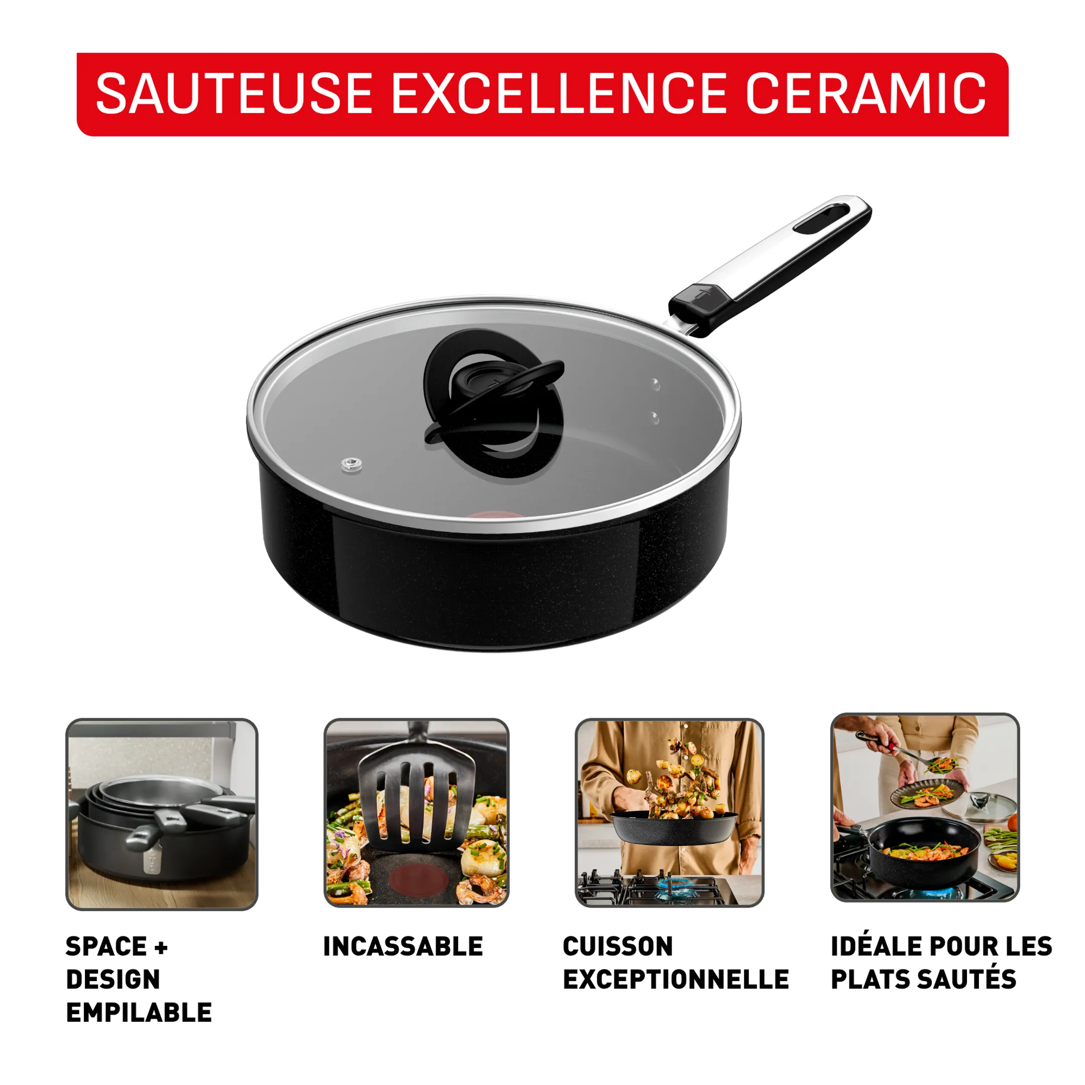 Sauteuse Excellence Ceramic G2073202 - Ø24 cm