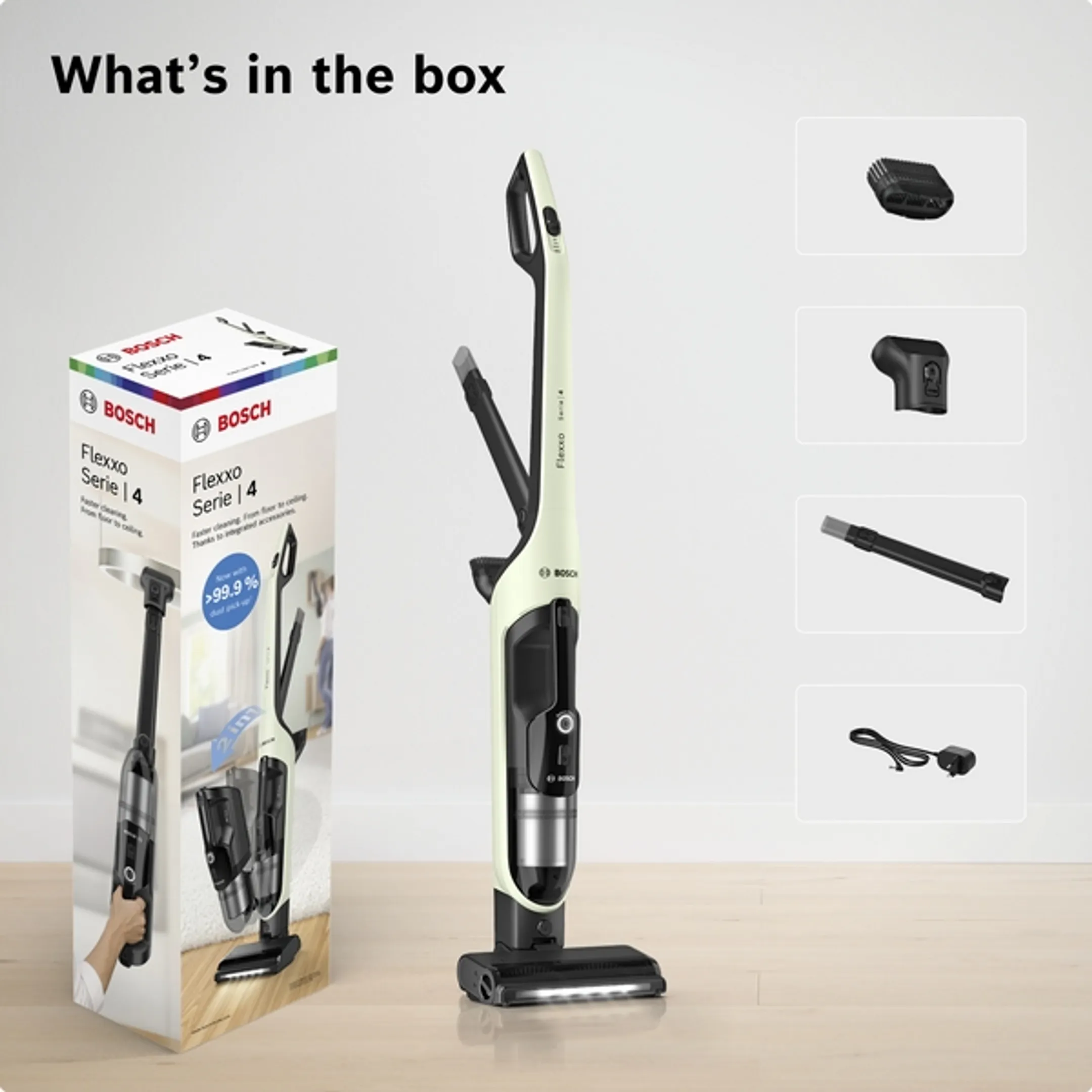 Steelstofzuiger Flexxo Serie 4 28Vmax BCH4FM28
