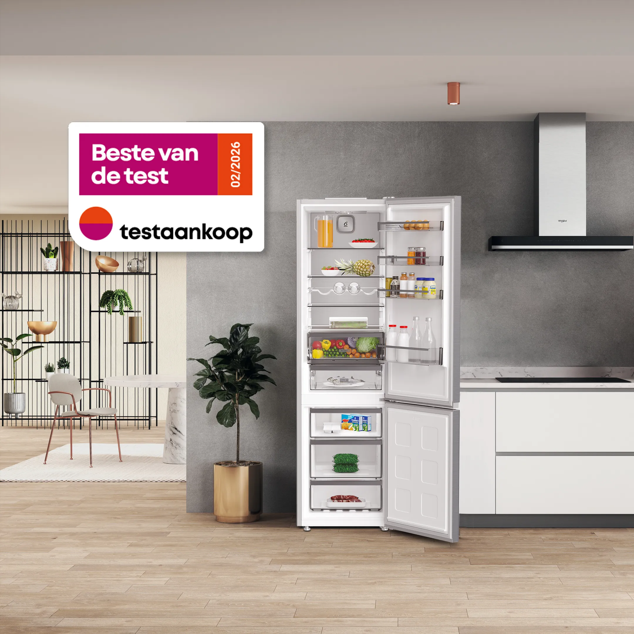 Koelkast met diepvries WHK 25404 XP8E