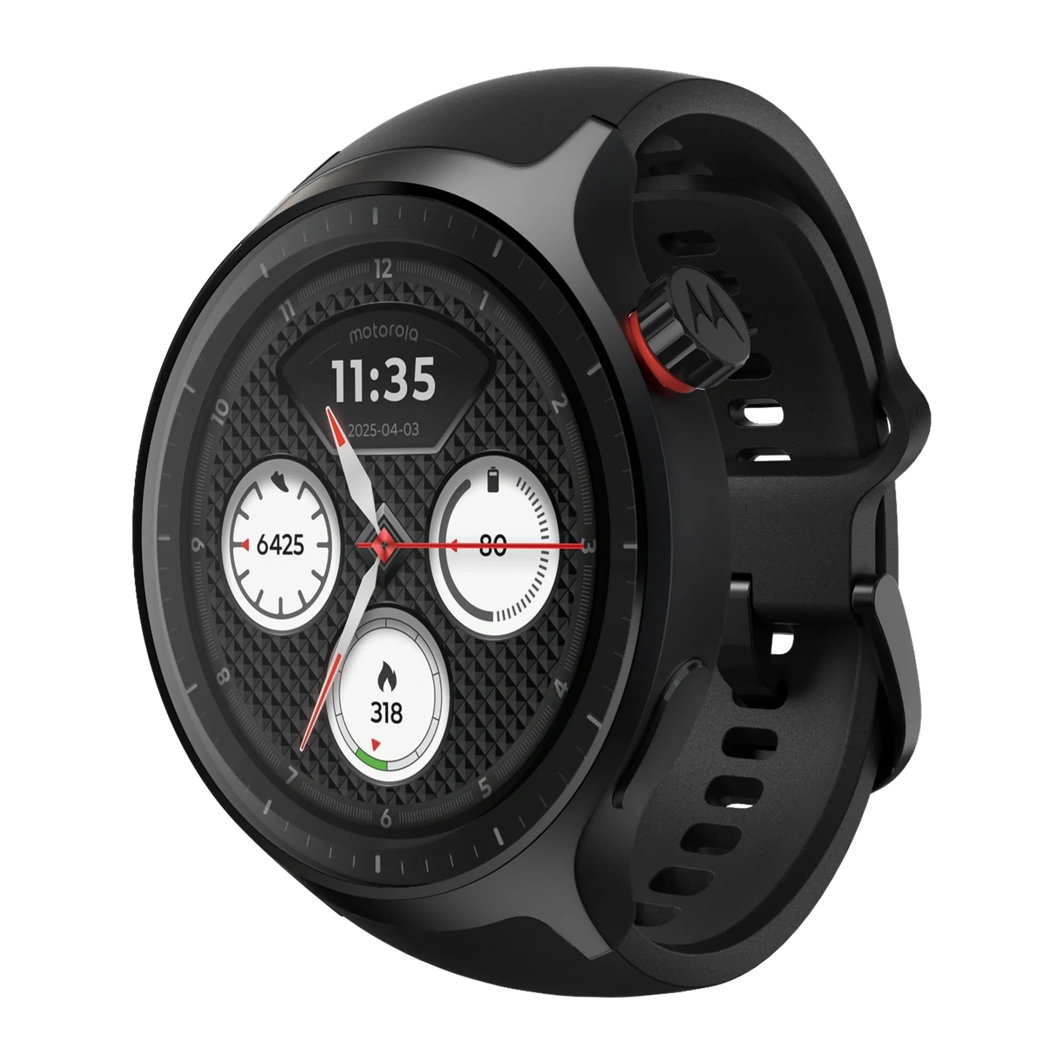 Moto Watch Volcanic Ash (Zwart) 47mm