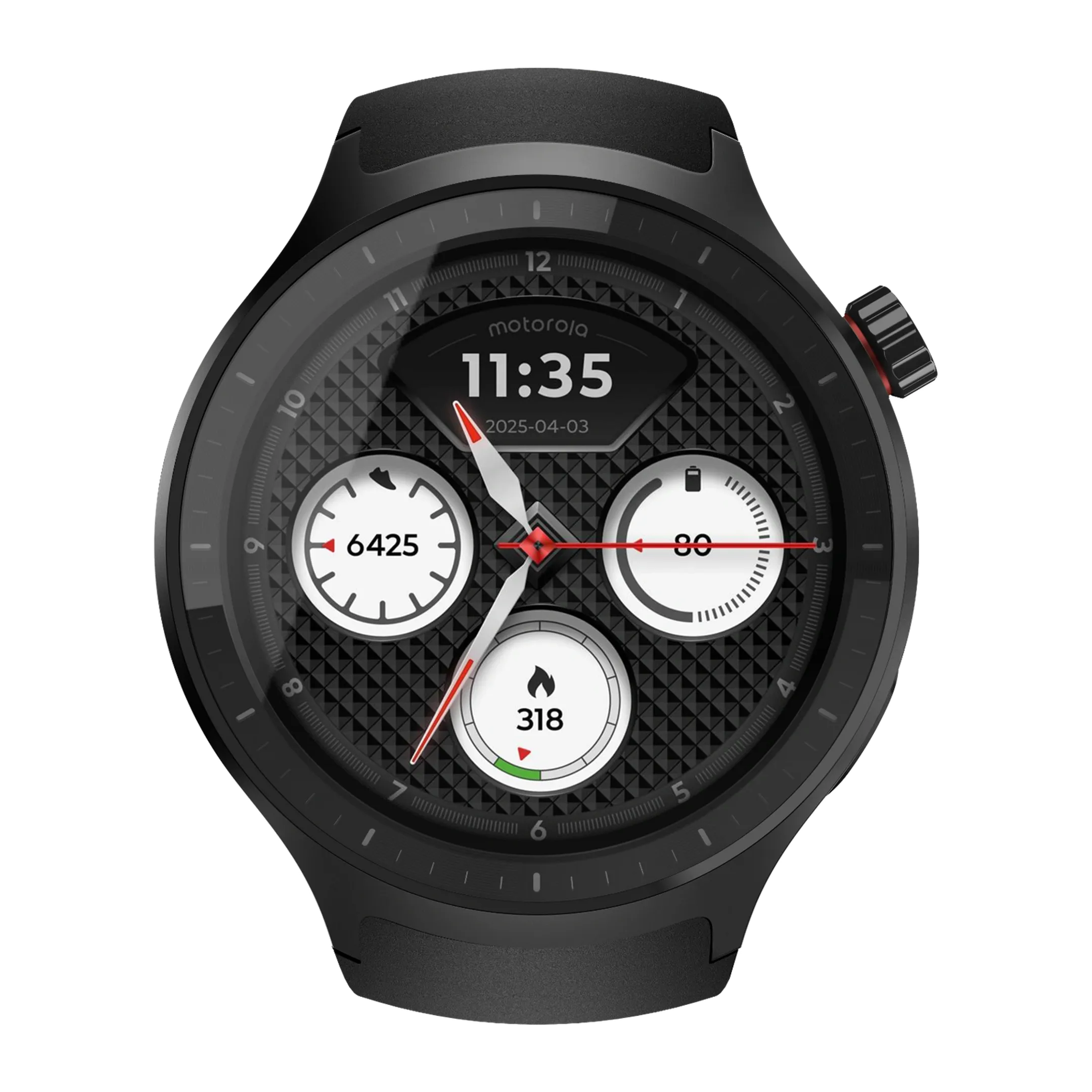 Moto Watch Volcanic Ash (Zwart) 47mm