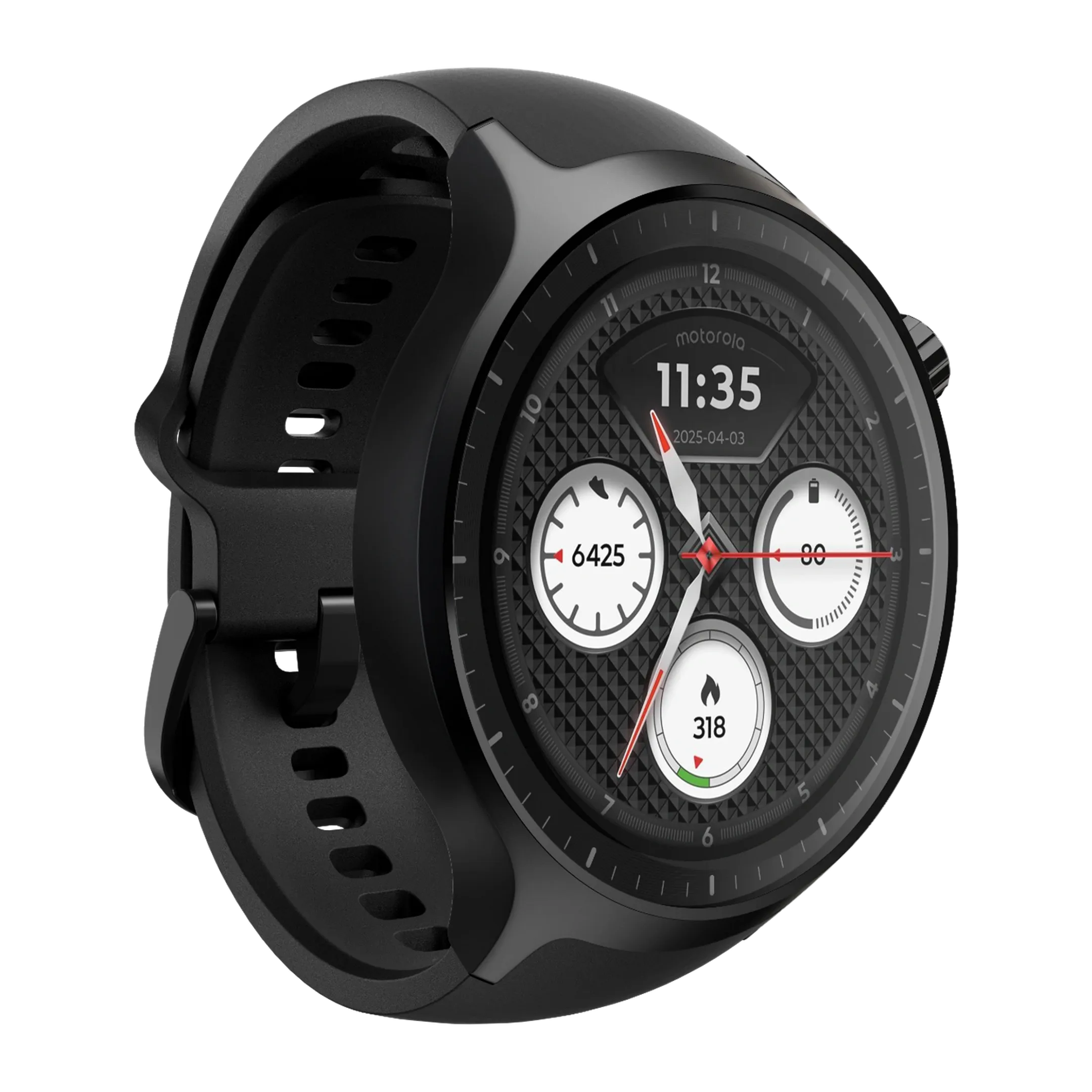 Moto Watch Volcanic Ash (Zwart) 47mm