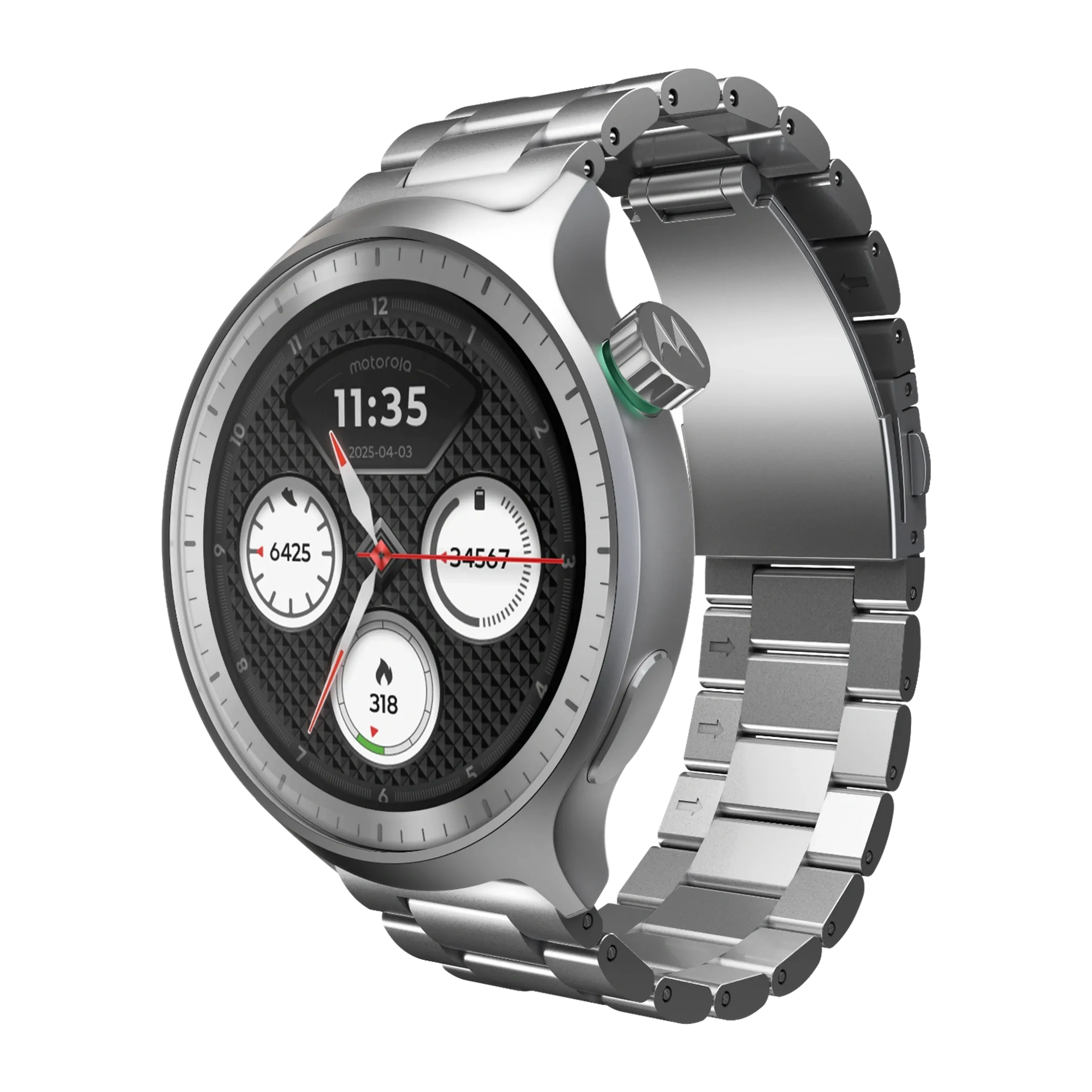 Moto Watch Premium Silver+Herbal Garden 47mm