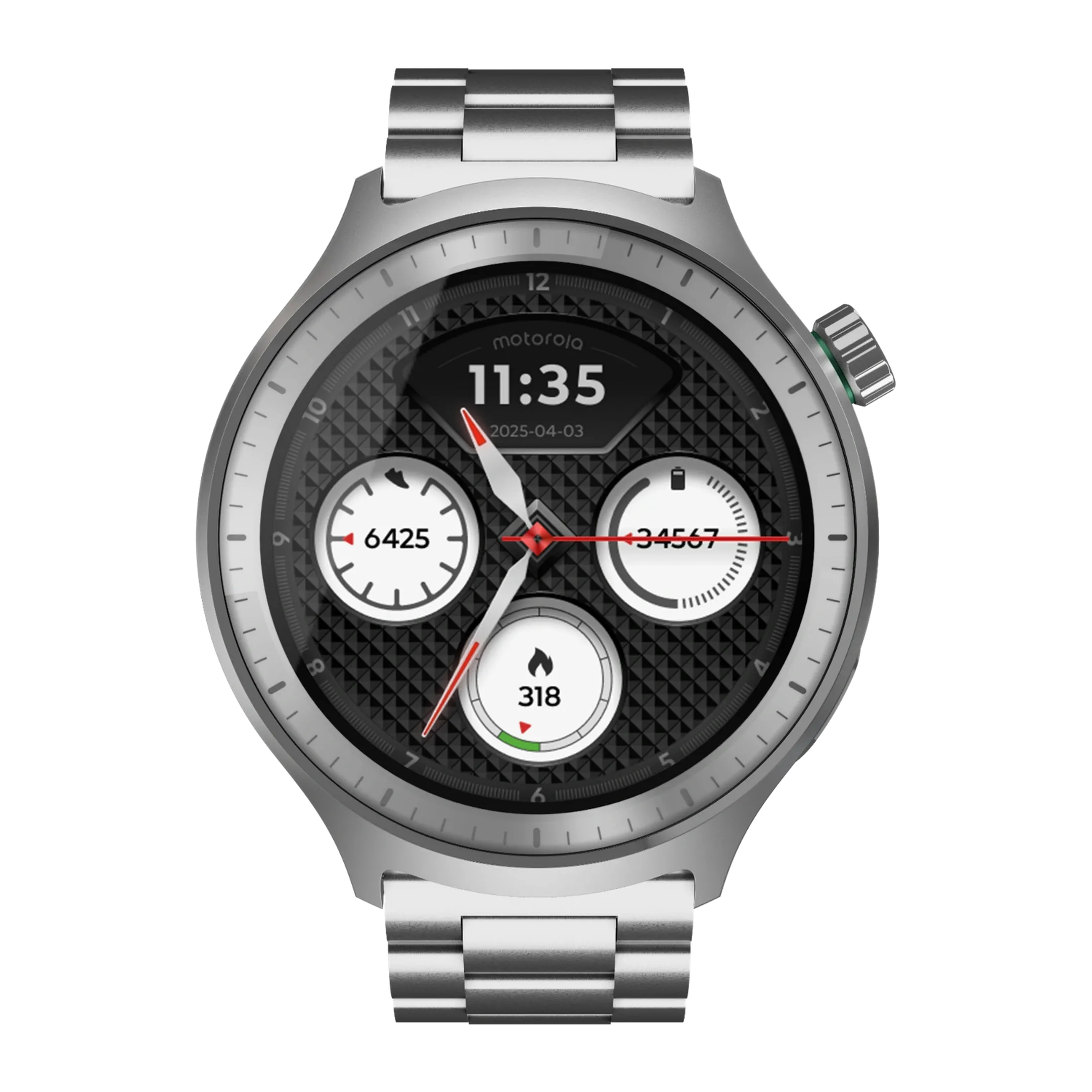 Moto Watch Premium Silver+Herbal Garden 47mm