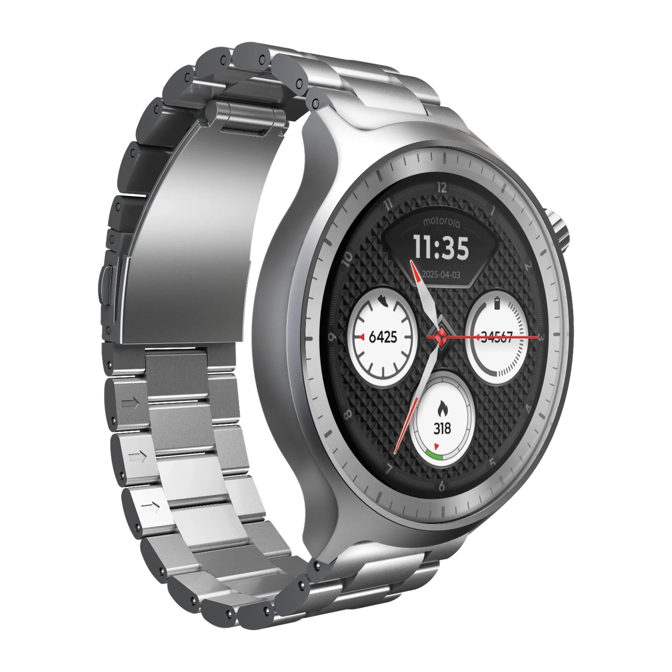 Moto Watch Premium Silver+Herbal Garden 47mm