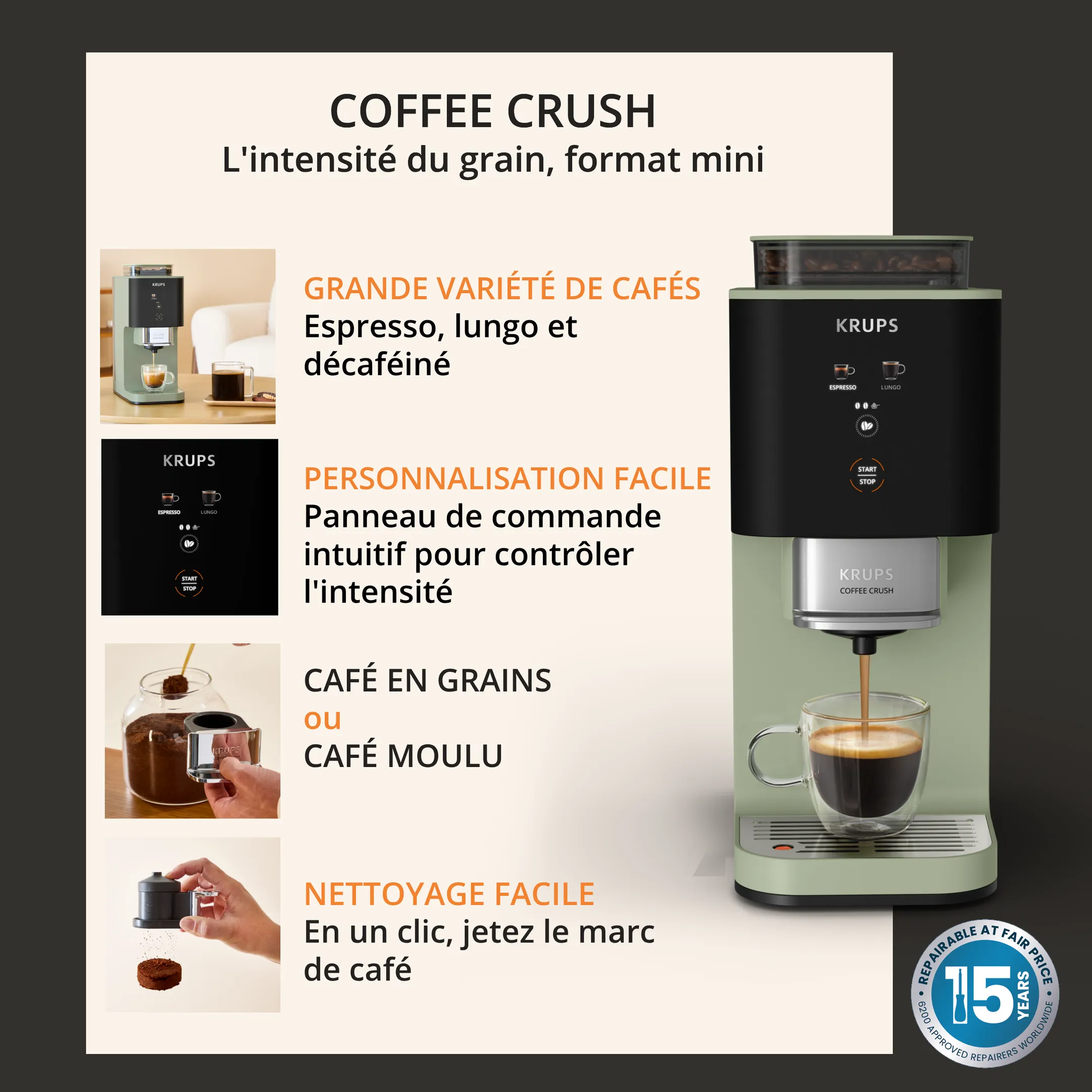 Machine à Expresso Coffee Crush SA401LE0