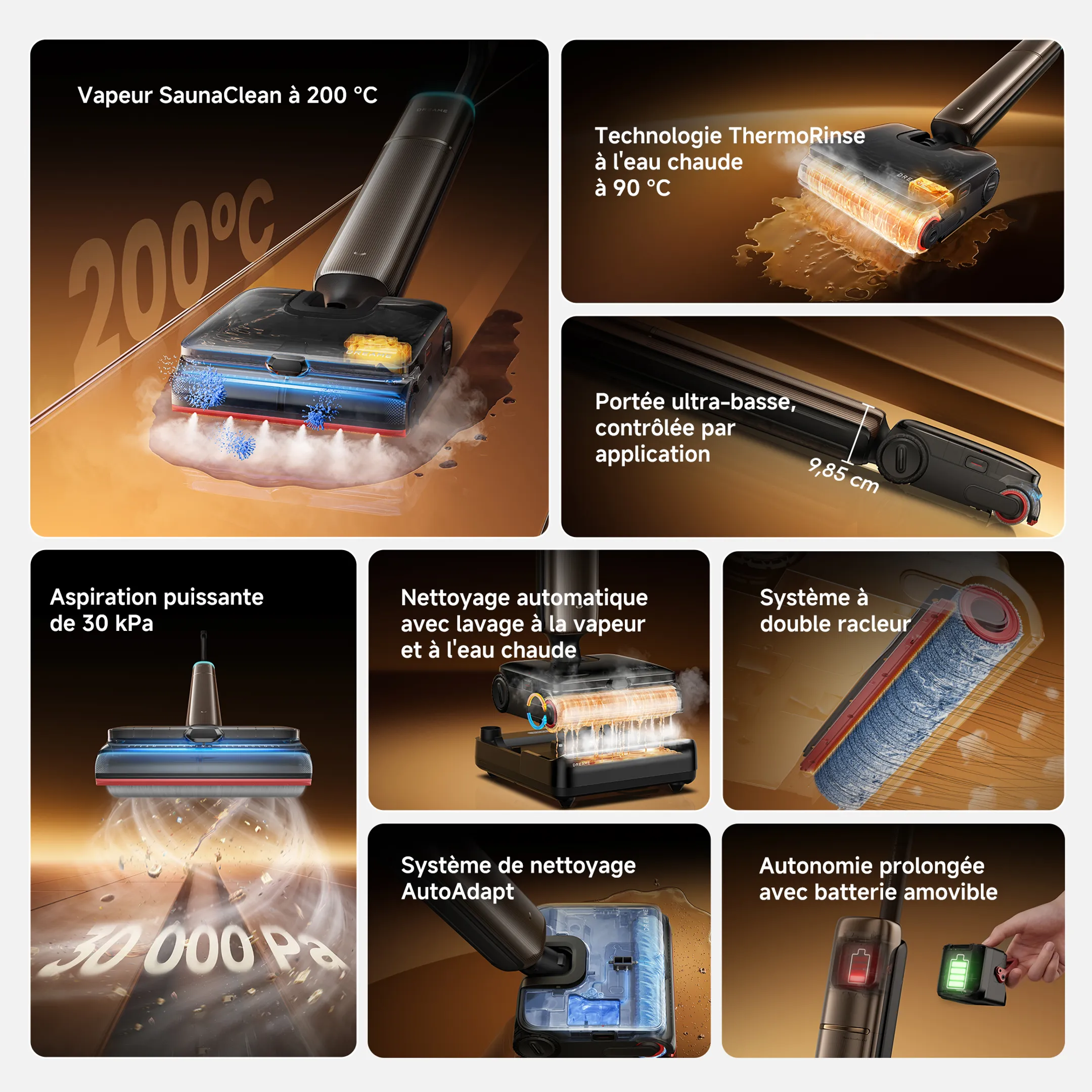 Nettoyeur de sols T16 Pro Steam