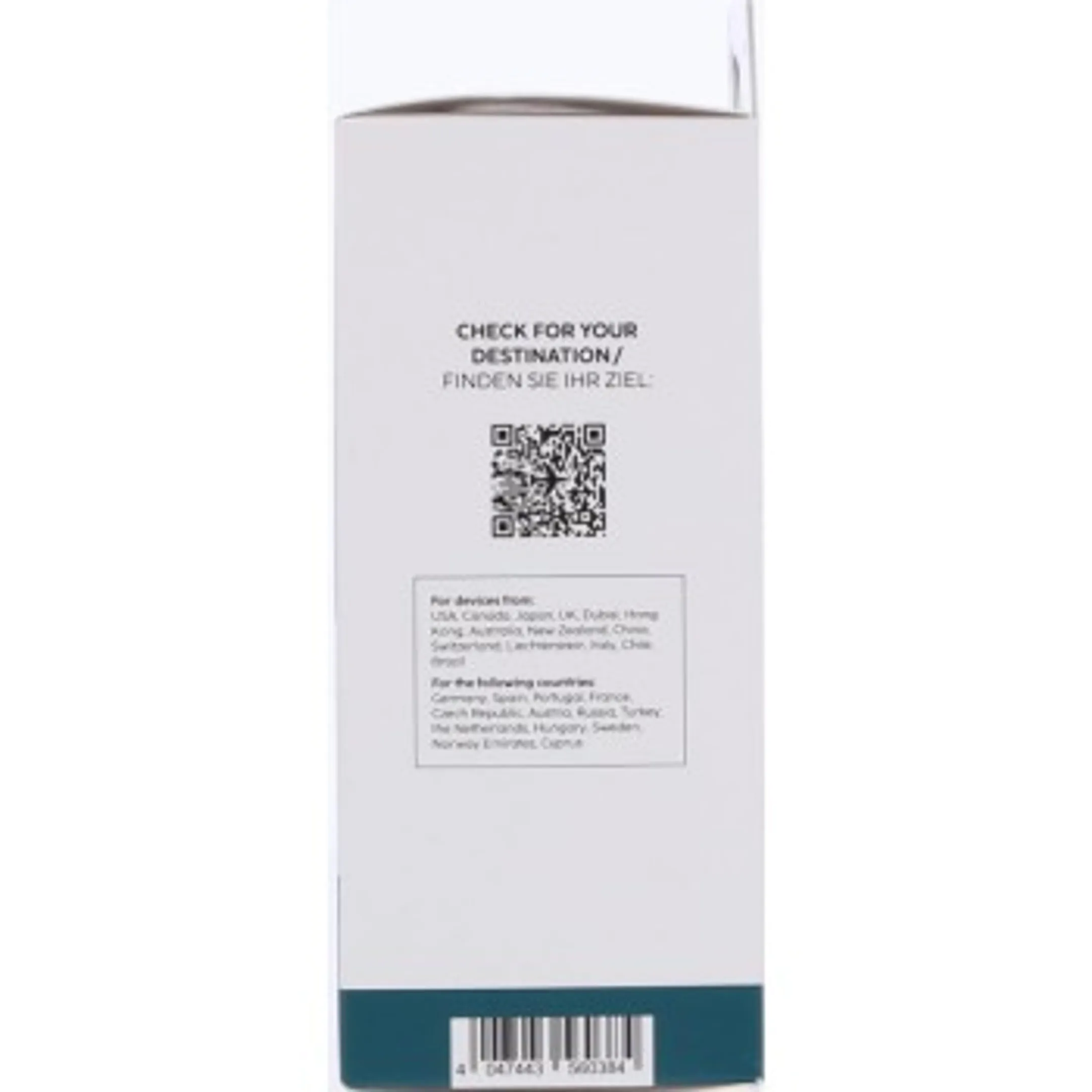 Adaptateur de prise de voyage - World to Europe - Noir