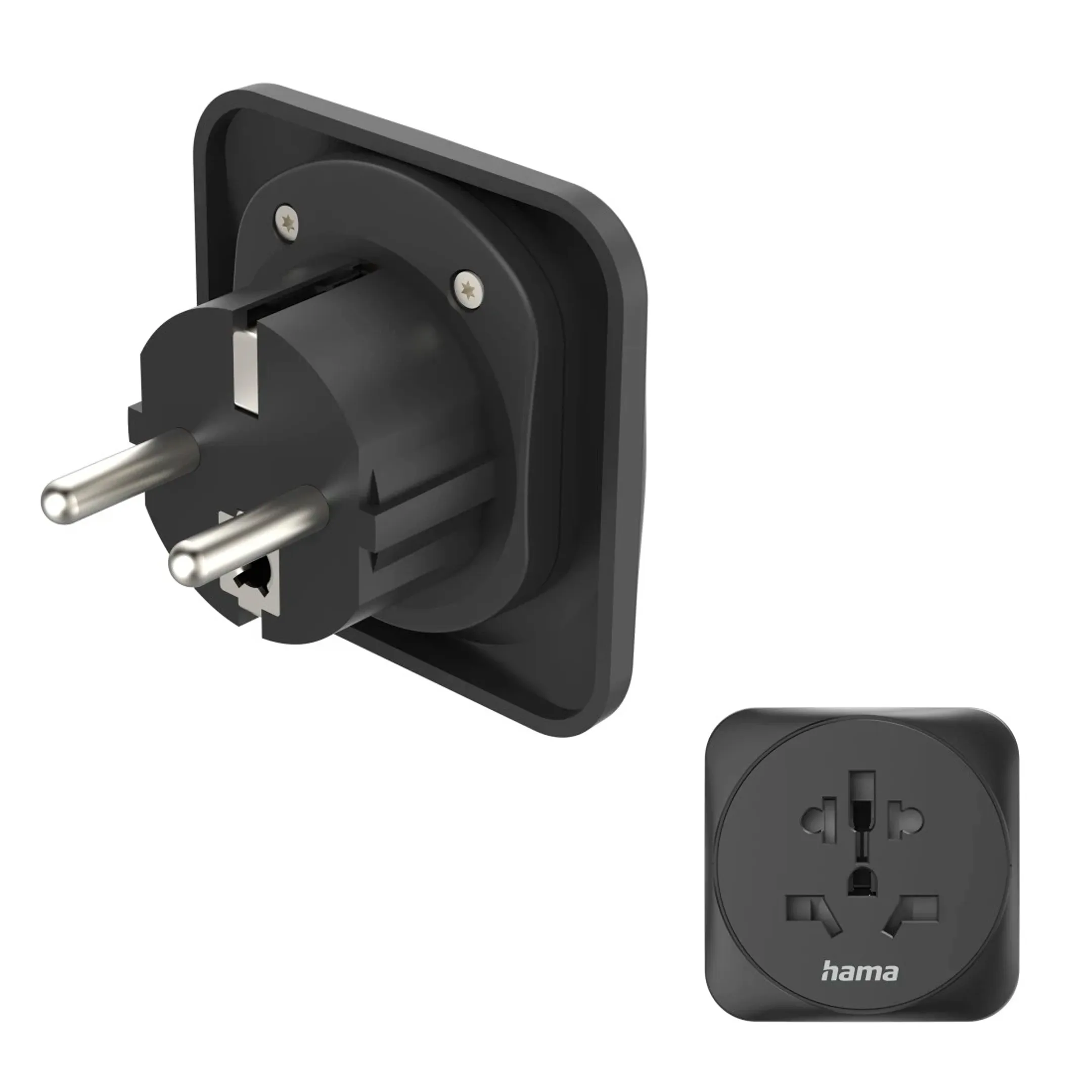 Adaptateur de prise de voyage - World to Europe - Noir