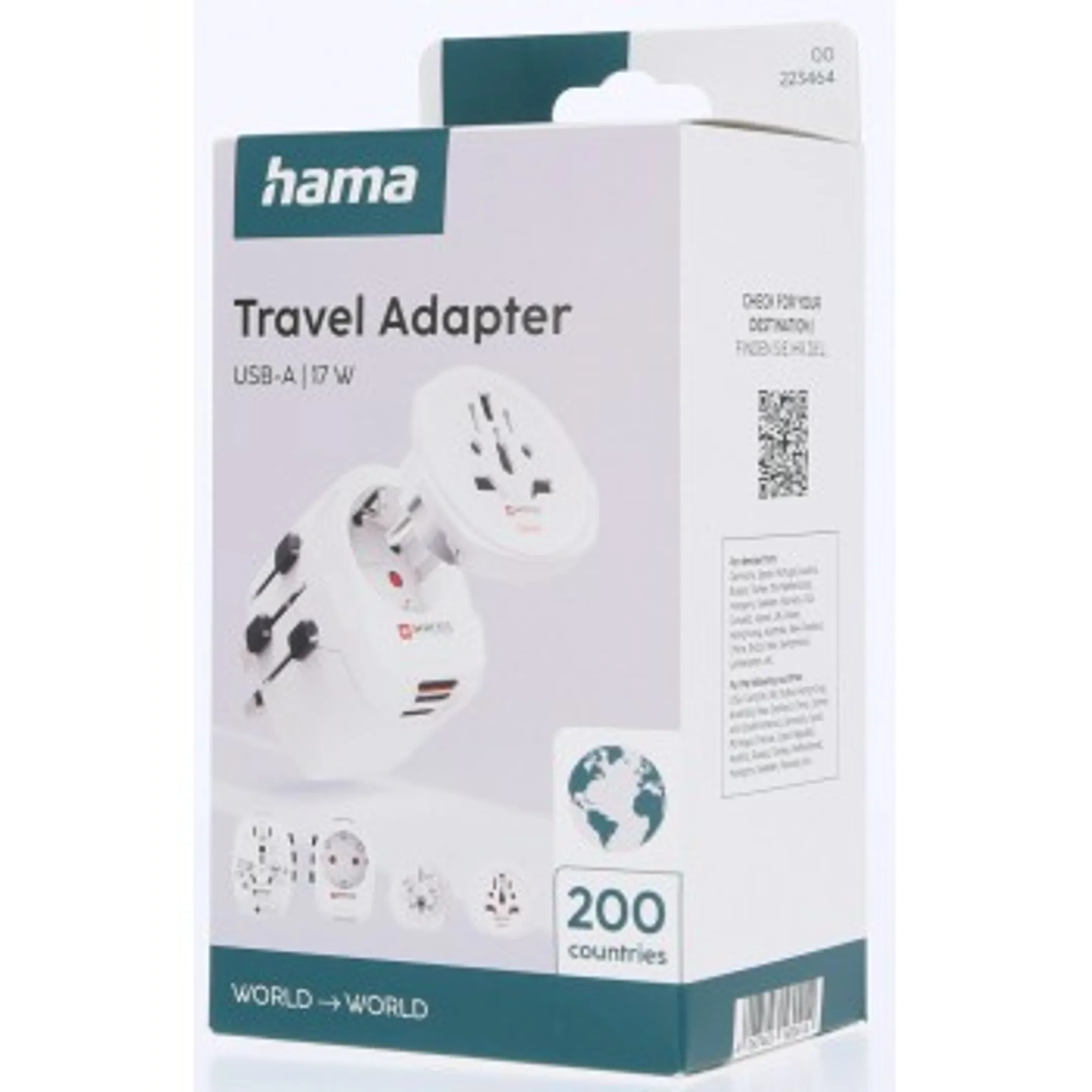 Adaptateur de voyage World Travel Pro Light USB 2x USB