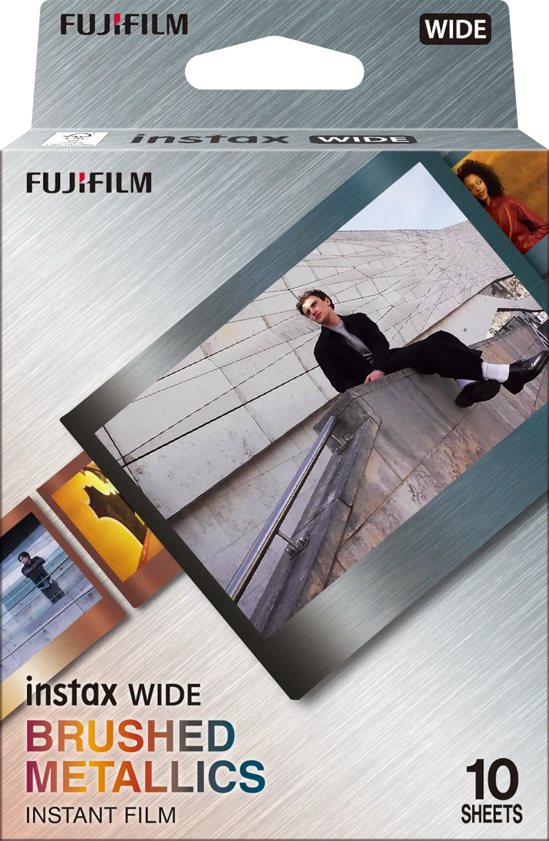 Instax WIDE brushed metal film